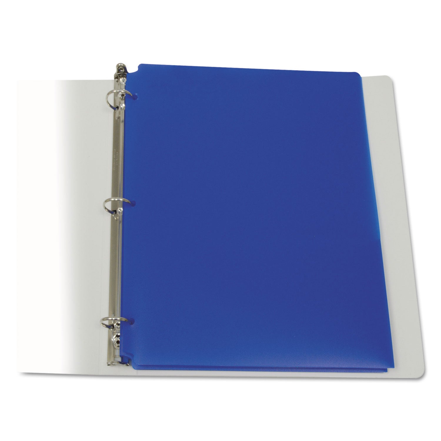 C-Line® Two-Pocket Heavyweight Poly Portfolio Folder, 3-Hole Punch, 11 X 8.5, Blue, 25/box