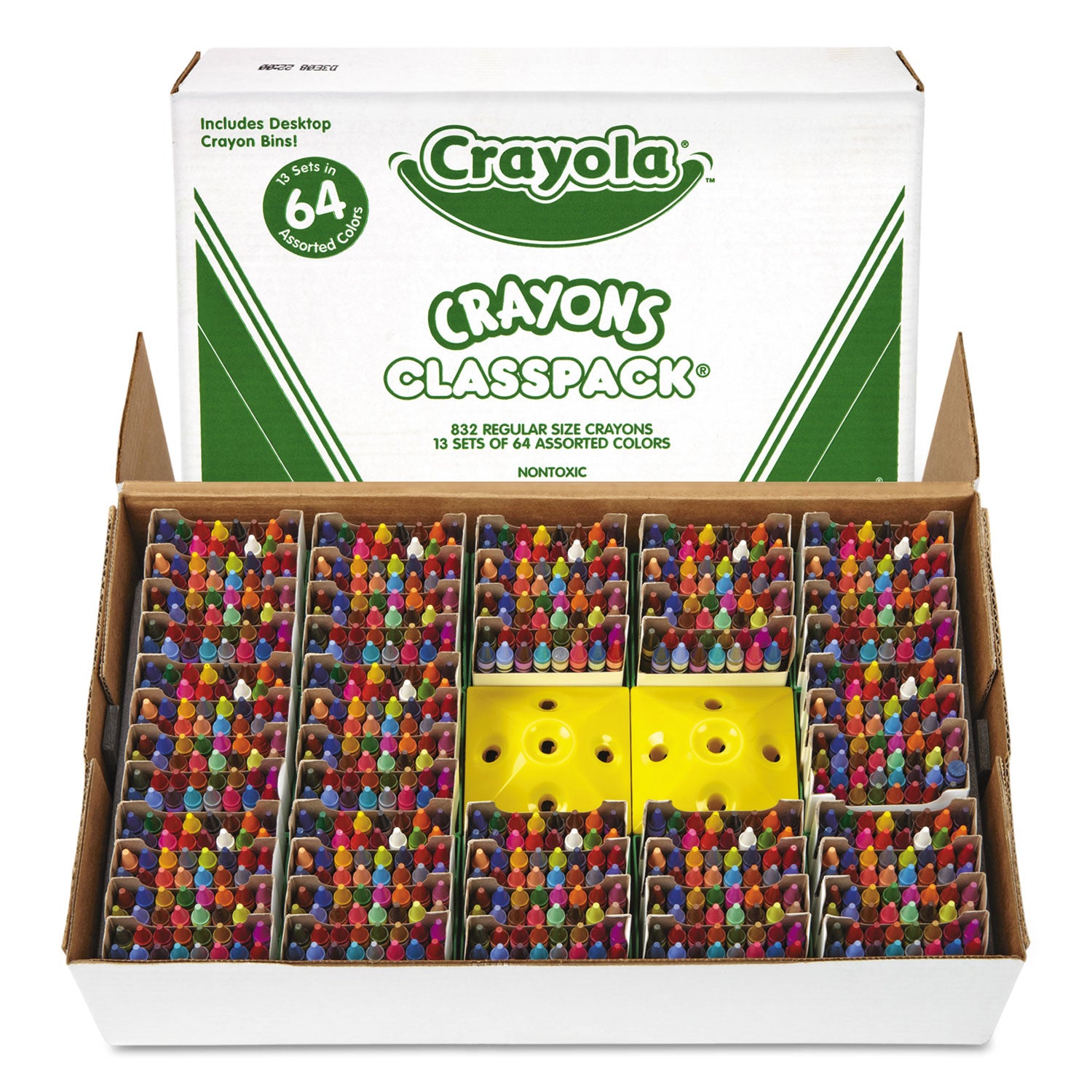 Crayola® Classpack Regular Crayons, Assorted, 13 Caddies, 832/box