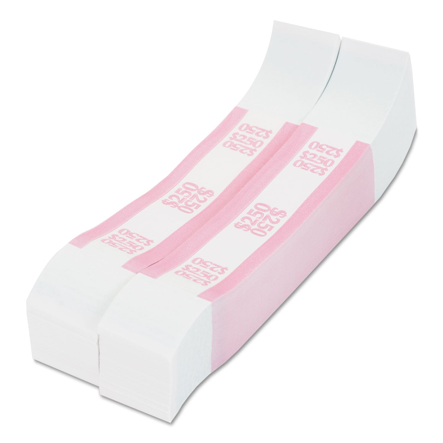 Pap-R Products Currency Straps, Pink, $250 In Dollar Bills, 1000 Bands/pack