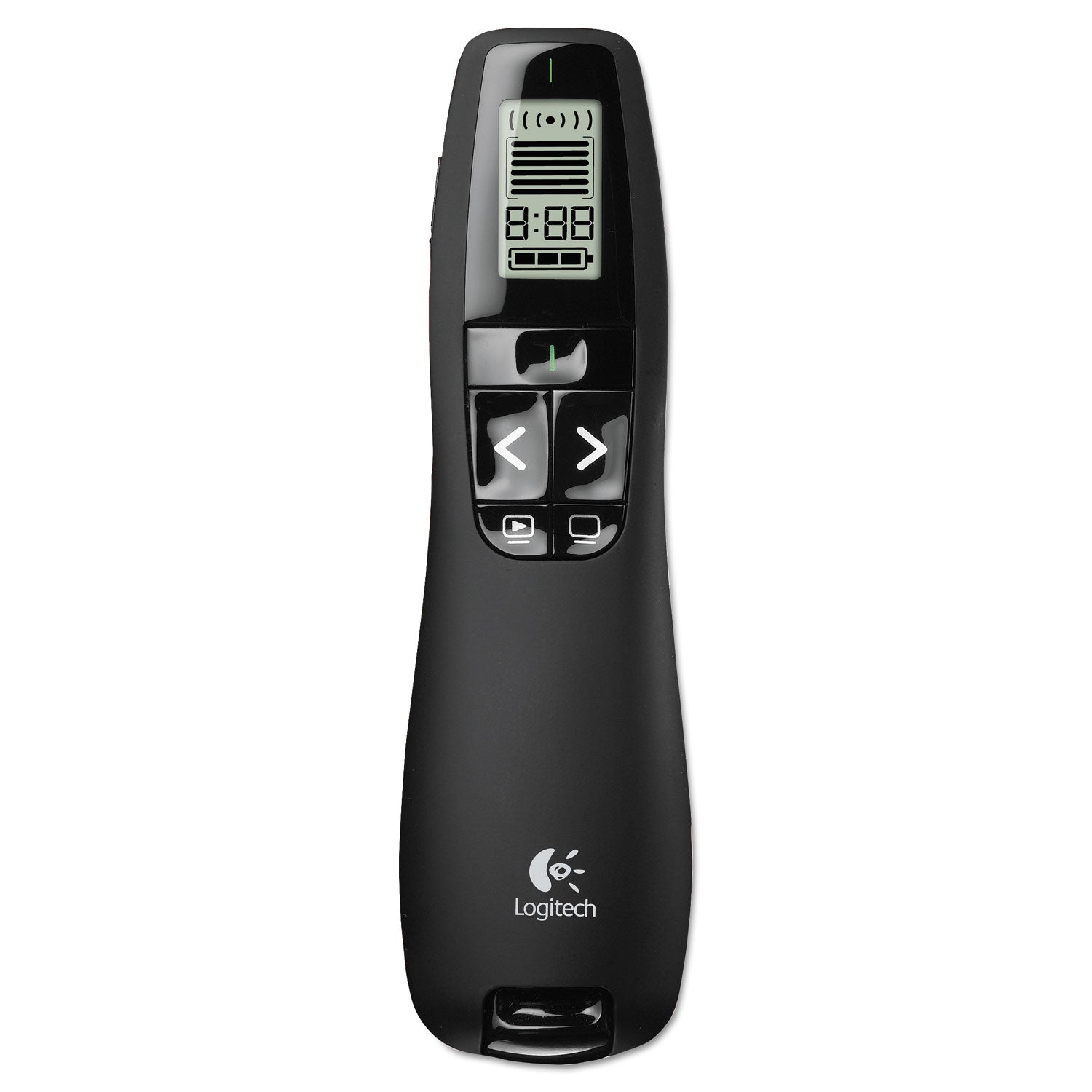 Logitech® R800 Wireless Laser Presentation Remote W/lcd Display, Class 2, 100 Ft Range, Matte Black
