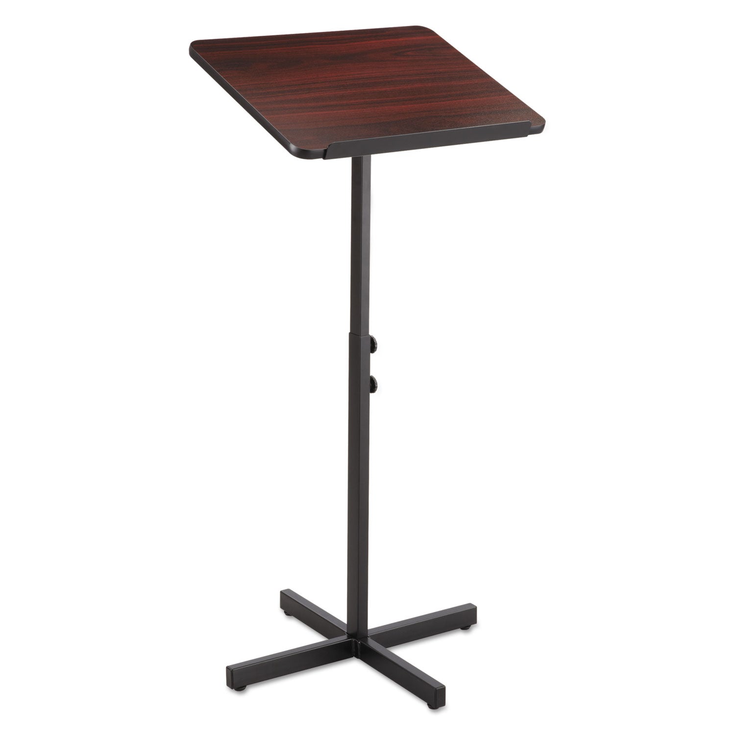 Safco® Adjustable Speaker Stand, 21 X 21 X 29.5 To 46, Mahogany/black