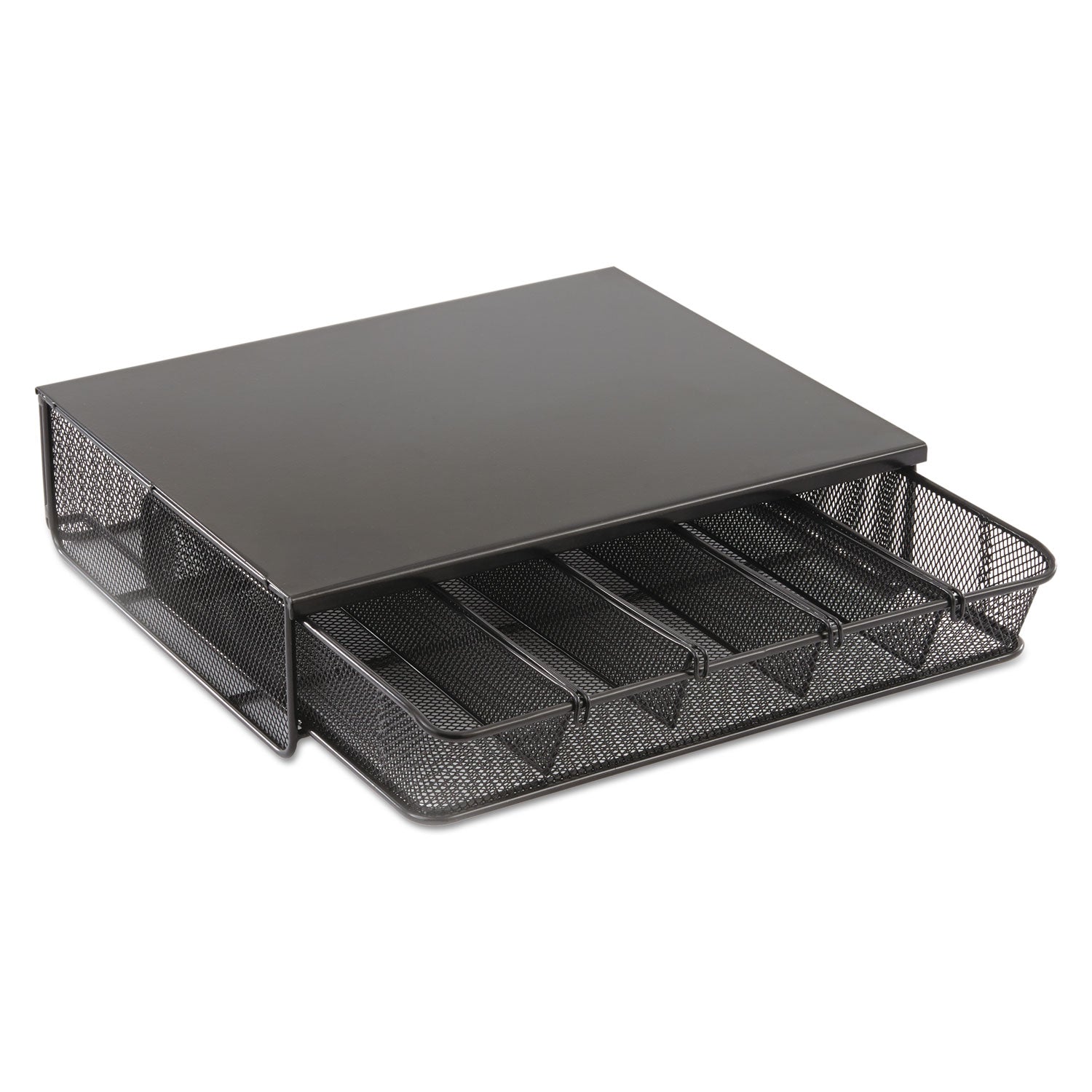 Safco® One Drawer Hospitality Organizer, 5 Compartments, 12.5 x 11.25 x 3.25, Black