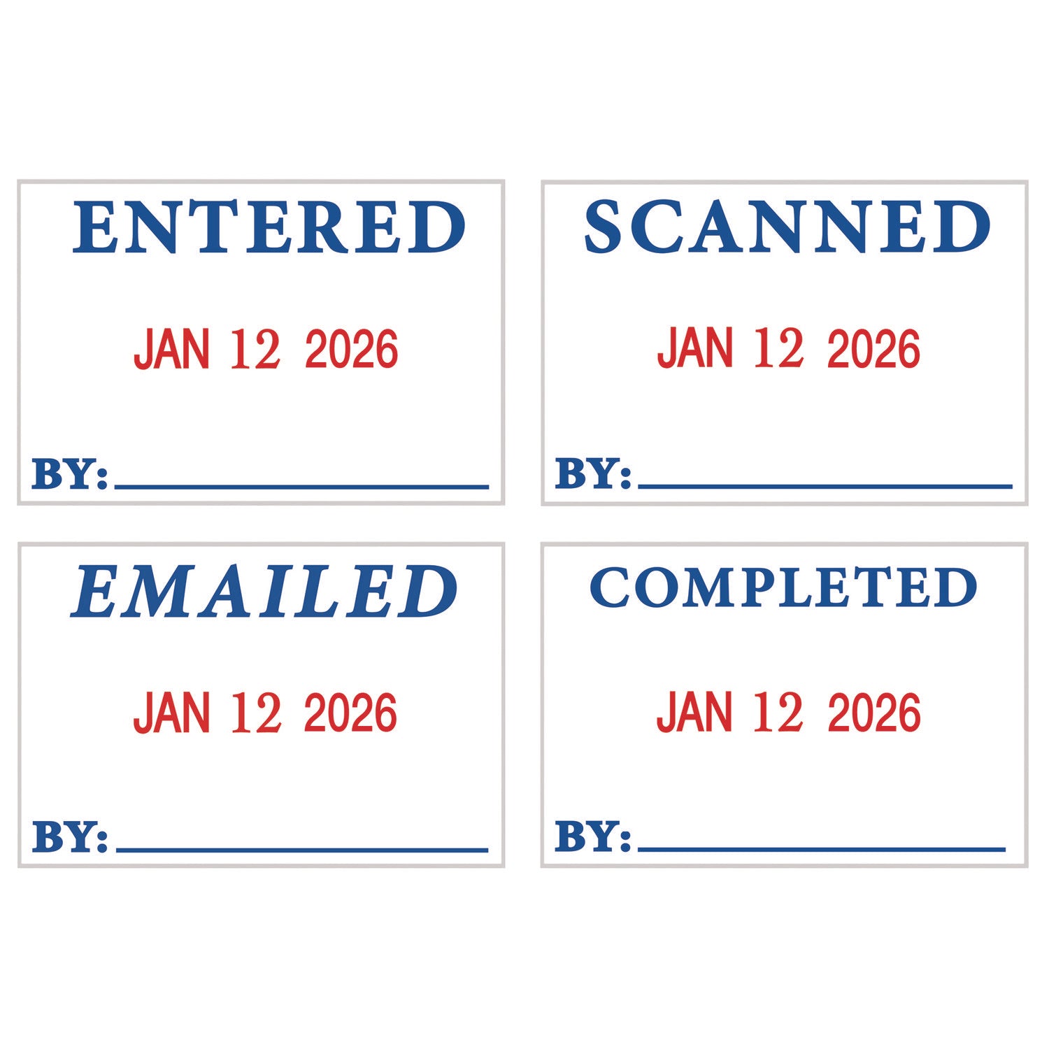 COSCO 2000PLUS® 4 In 1 E-Message Dater, 0.94 X 1.75, Completed/emailed/entered/scanned