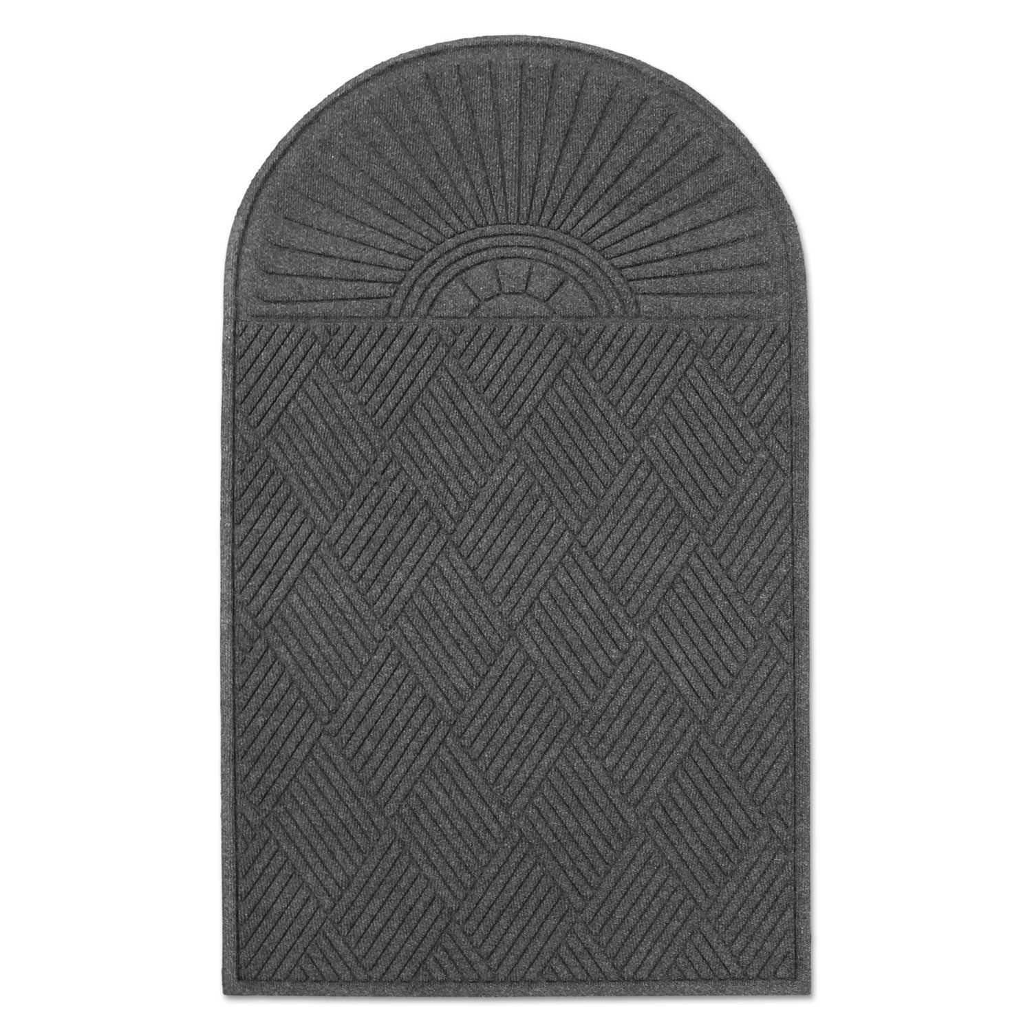 Guardian Ecoguard Diamond Floor Mat, Single Fan, 36 X 72, Charcoal