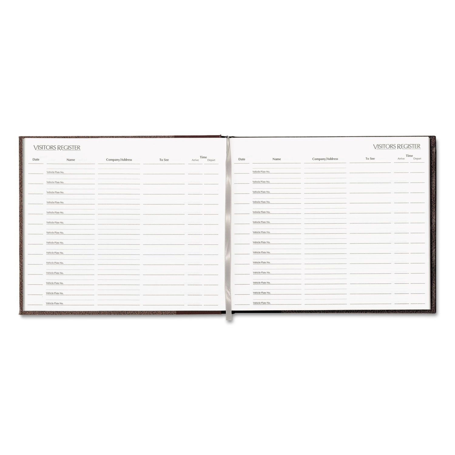 National® Hardcover Visitor Register Book, Burgundy Cover, 9.78 X 8.5 Sheets, 128 Sheets/book