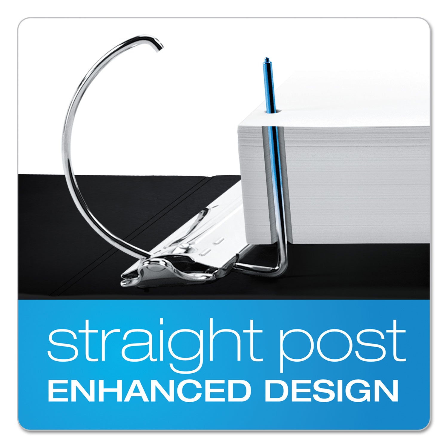 Cardinal® Expressload Clearvue Locking D-Ring Binder, 3 Rings, 1.5" Capacity, 11 X 8.5, Black