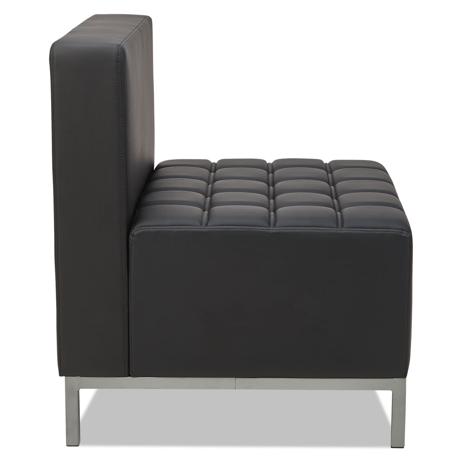 Alera® Alera QUB Series Armless L Sectional, Center Seat, 26.38" x 26.38" x 30.5", Black