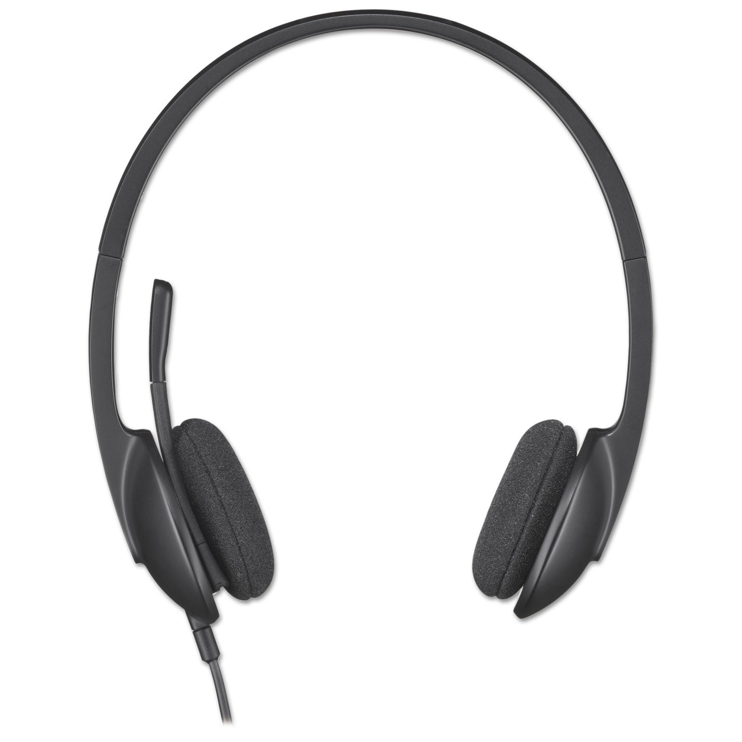 Logitech® H340 Binaural Over The Head Corded Headset, Black