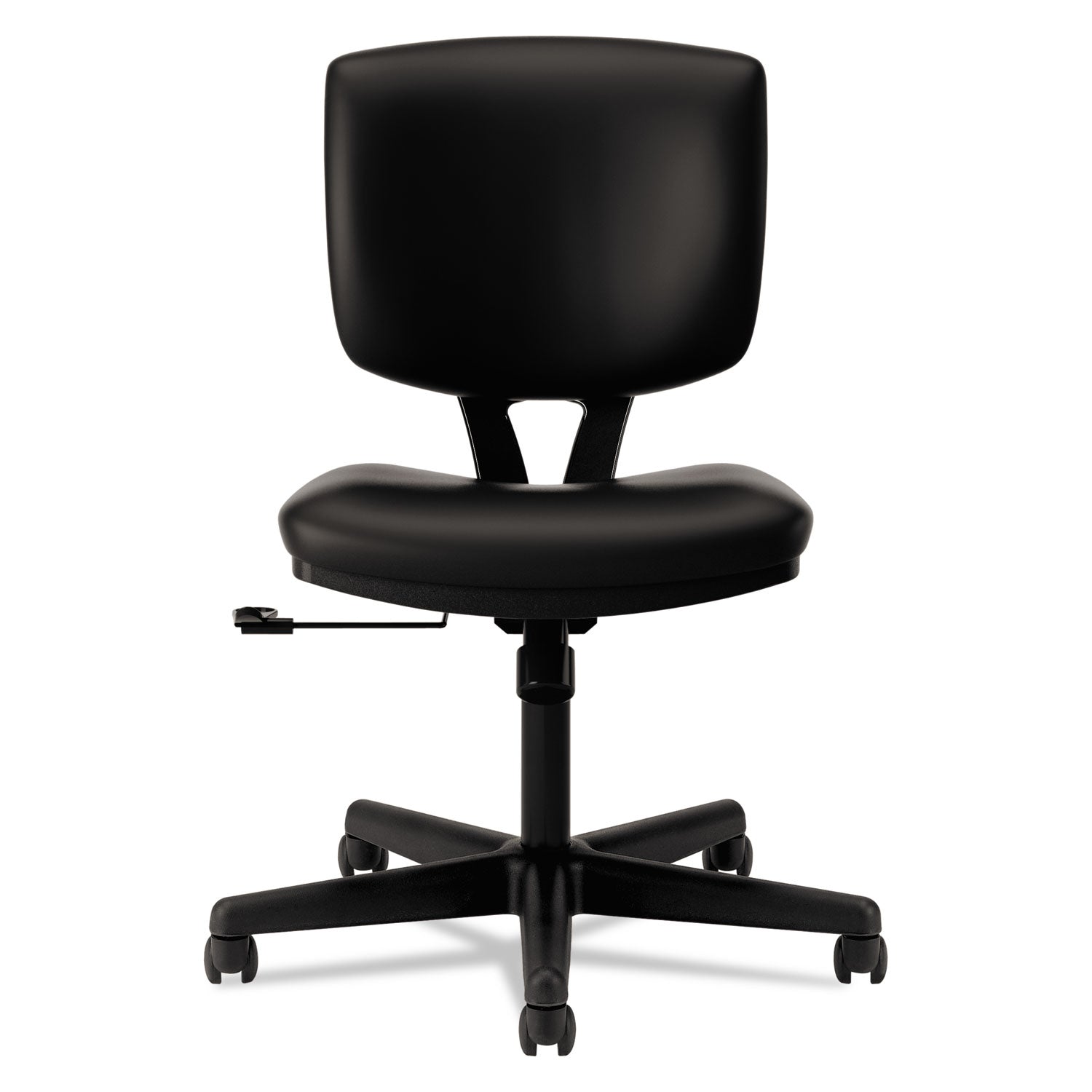 HON® Volt Series Leather Task Chair, Supports Up To 250 Lb, 18" To 22.25" Seat Height, Black