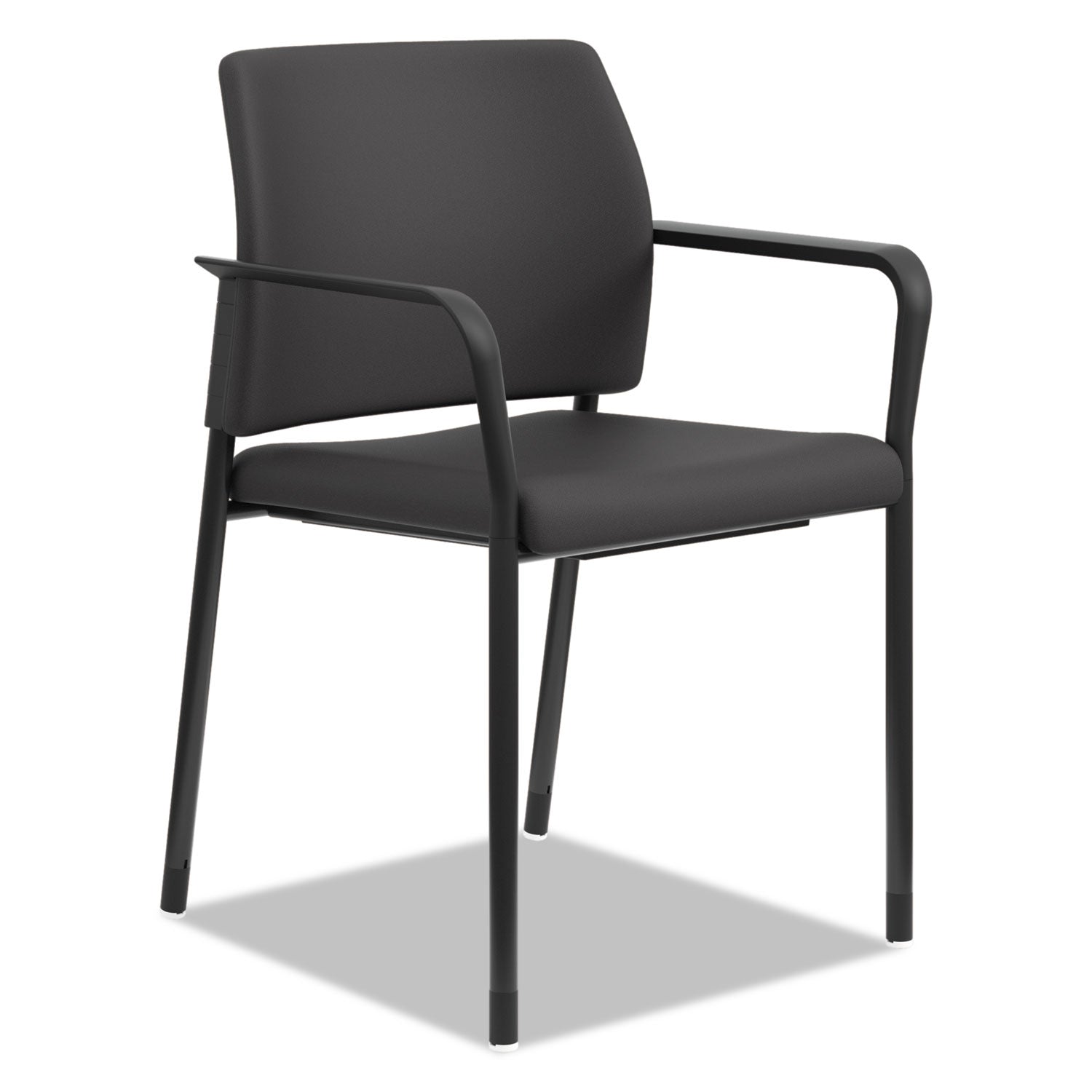 Accommodate Series Guest Chair with Arms, Fabric Upholstery, 23.25" x 22.25" x 32", Black Seat/Back, Charblack Legs, 2/Carton
