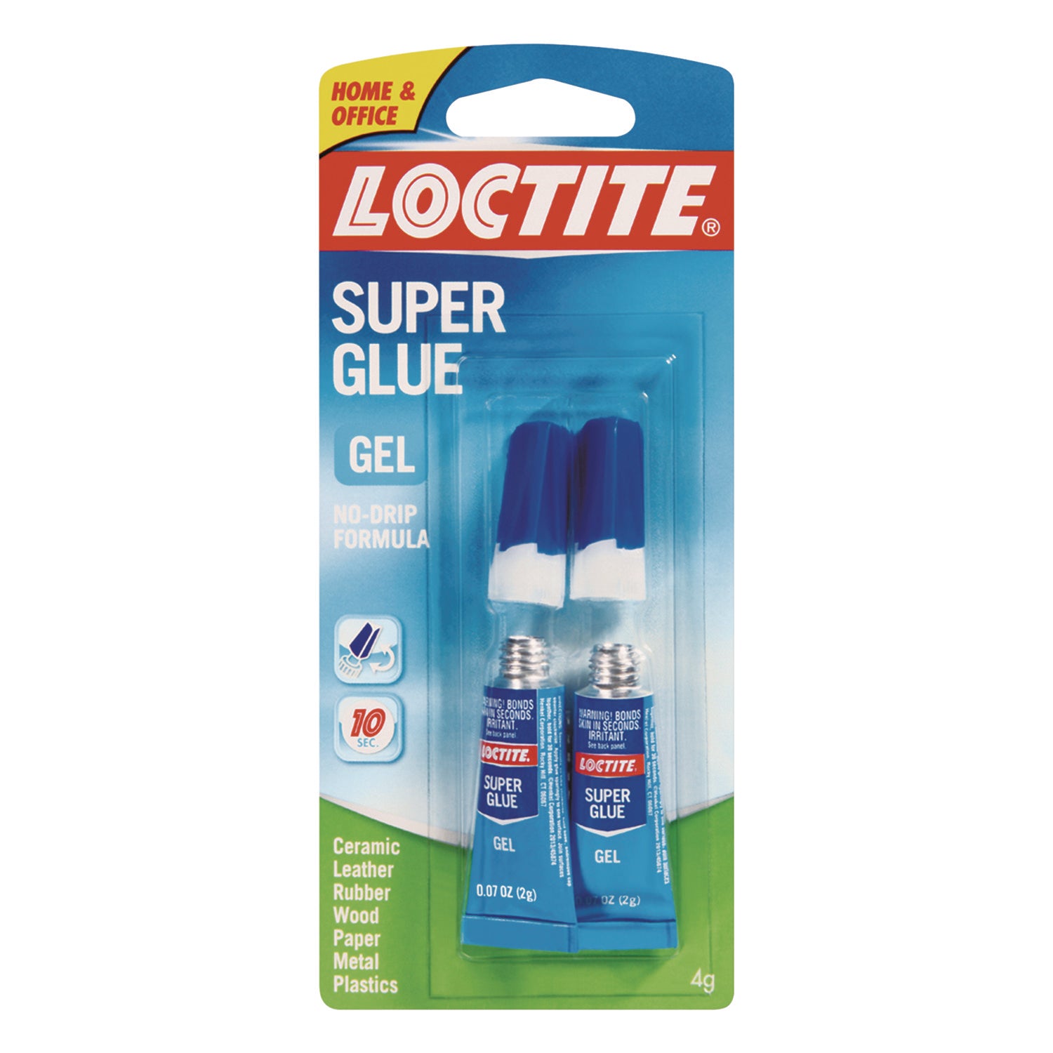 Loctite® Super Glue Gel Tubes, 0.07 Oz, Dries Clear, 2/pack