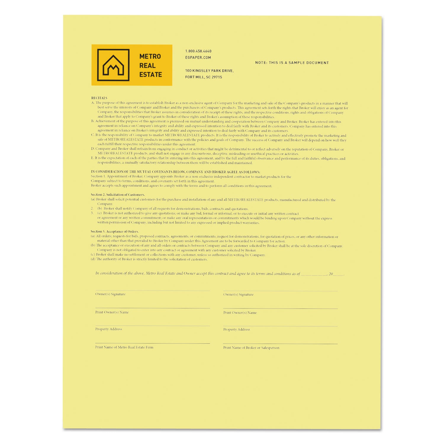 xerox™ Revolution Digital Carbonless Paper, 1-Part, 8.5 X 11, Canary, 500/ream