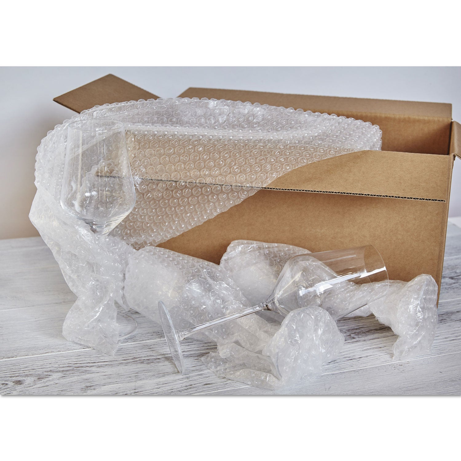 Sealed Air Recycled Bubble Wrap, Light Weight 0.31" Air Cushioning, 12" x 100 ft