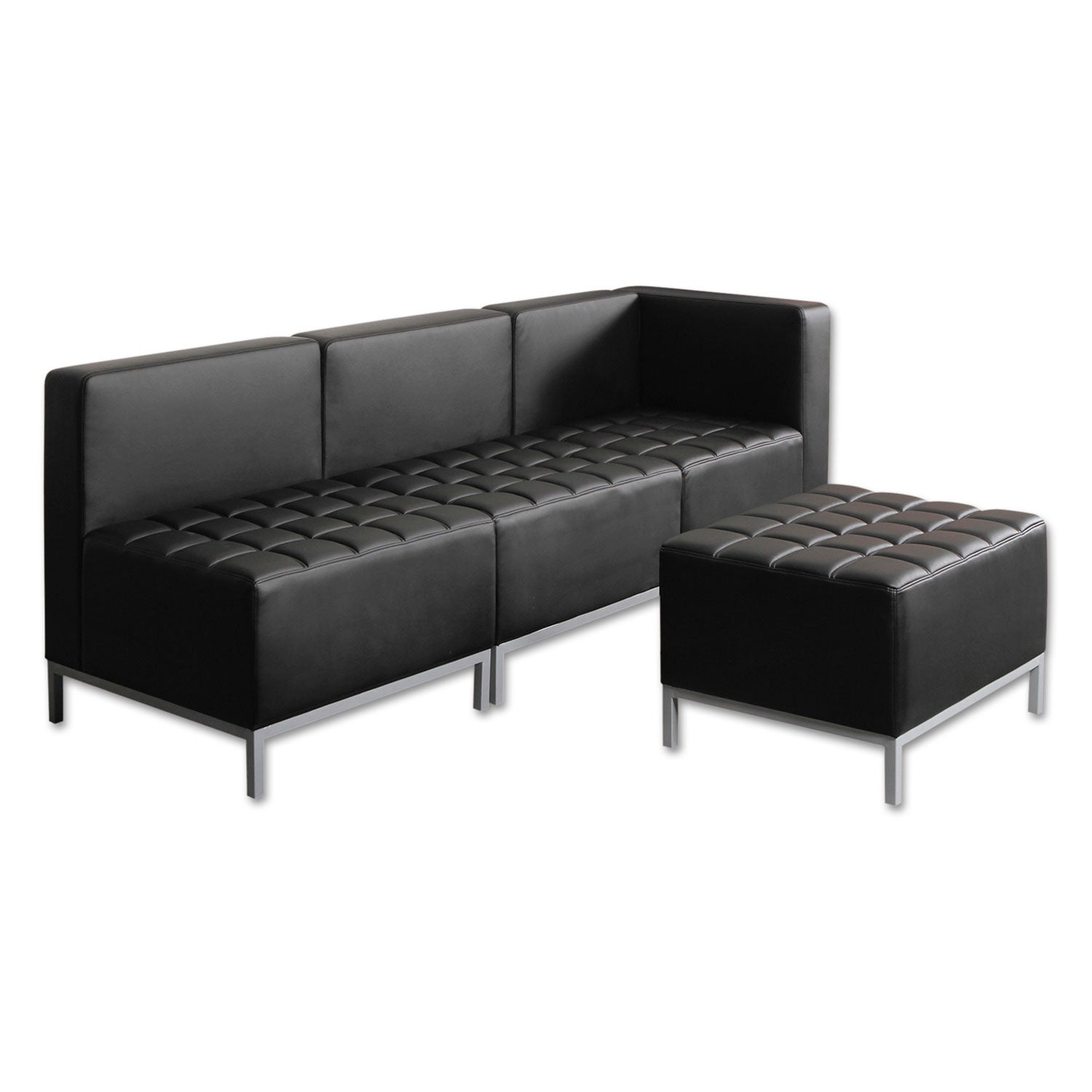 Alera® Alera QUB Series Ottoman, 26.38" x 21.5" x 17.5", Black