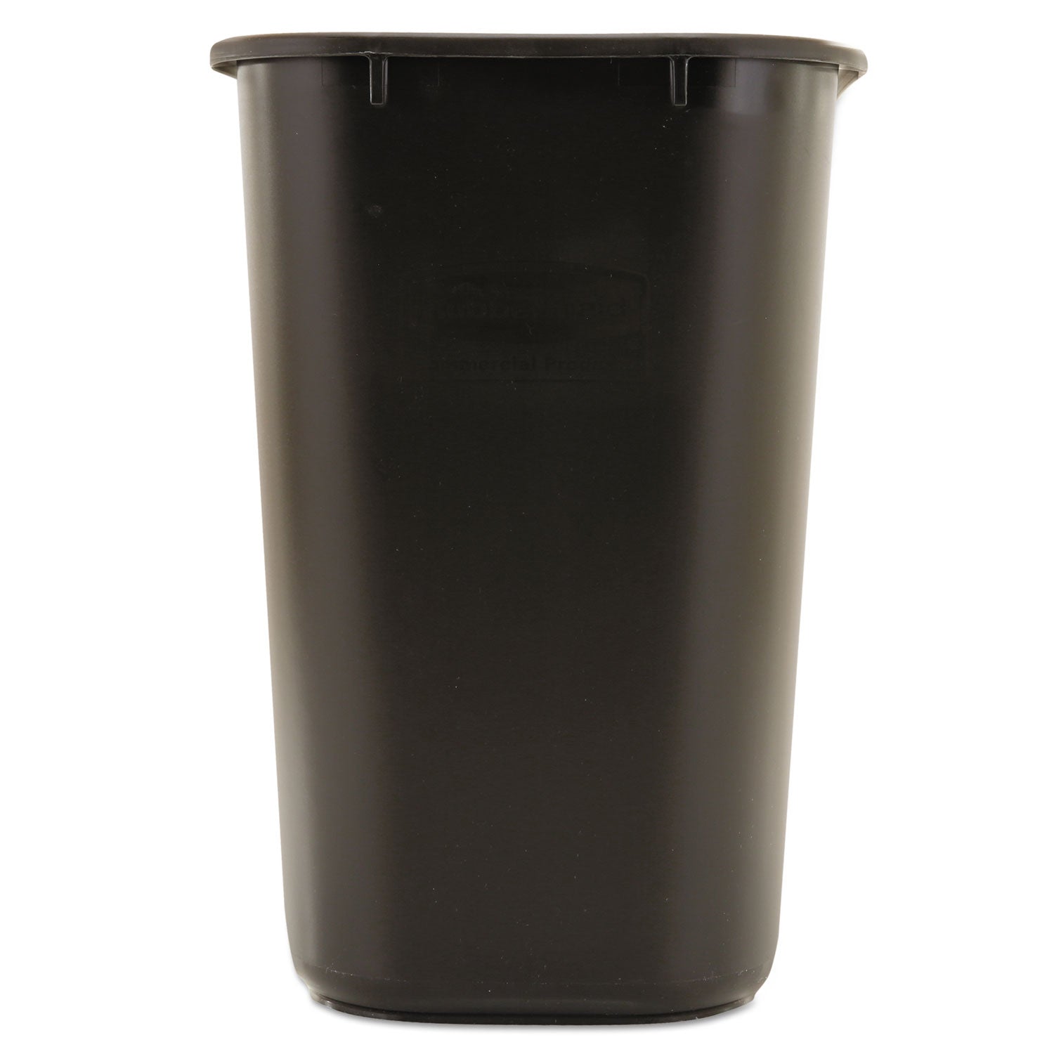 Rubbermaid® Commercial Deskside Plastic Wastebasket, 7 gal, Plastic, Black
