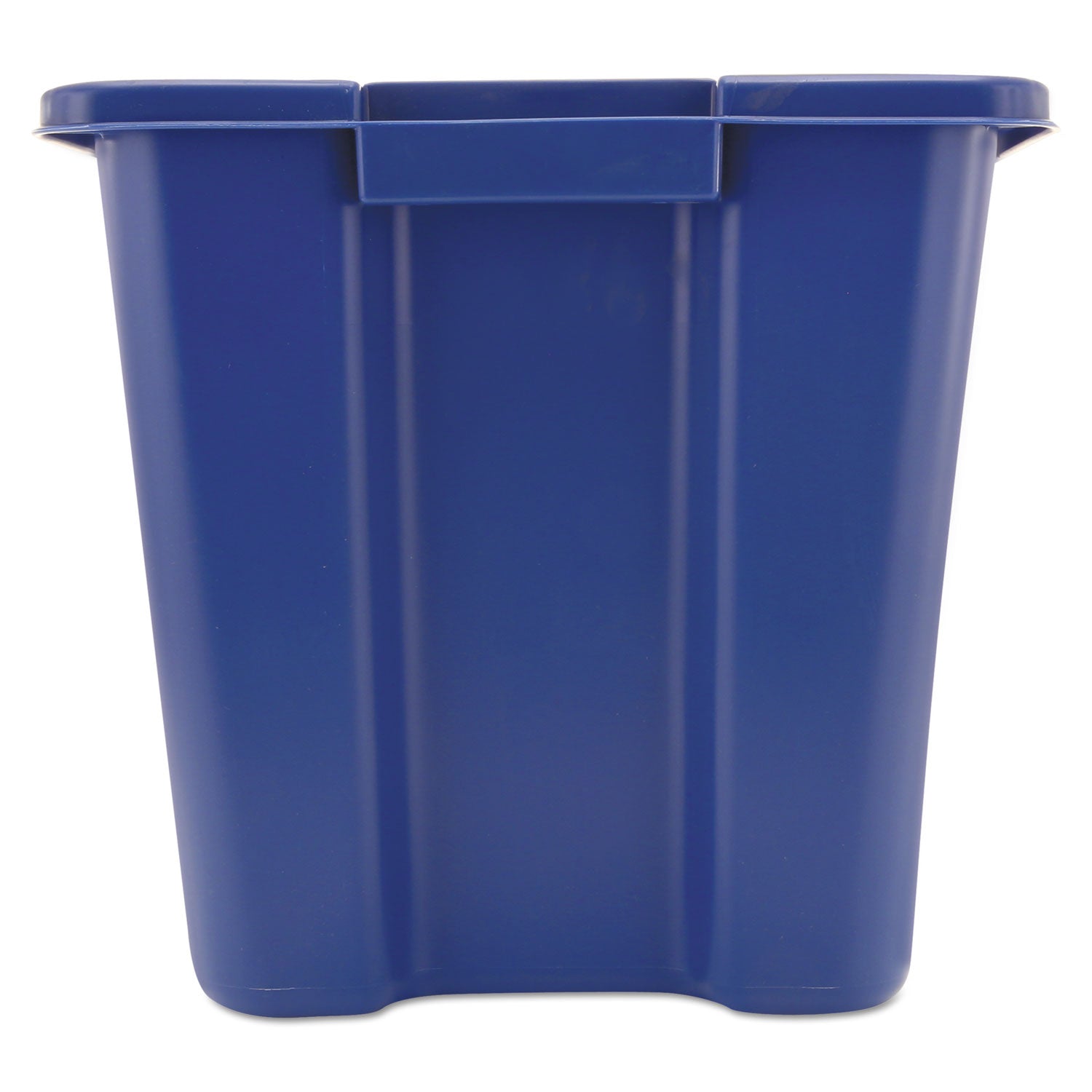 Rubbermaid® Commercial Stacking Recycle Bin, 14 gal, Polyethylene, Blue