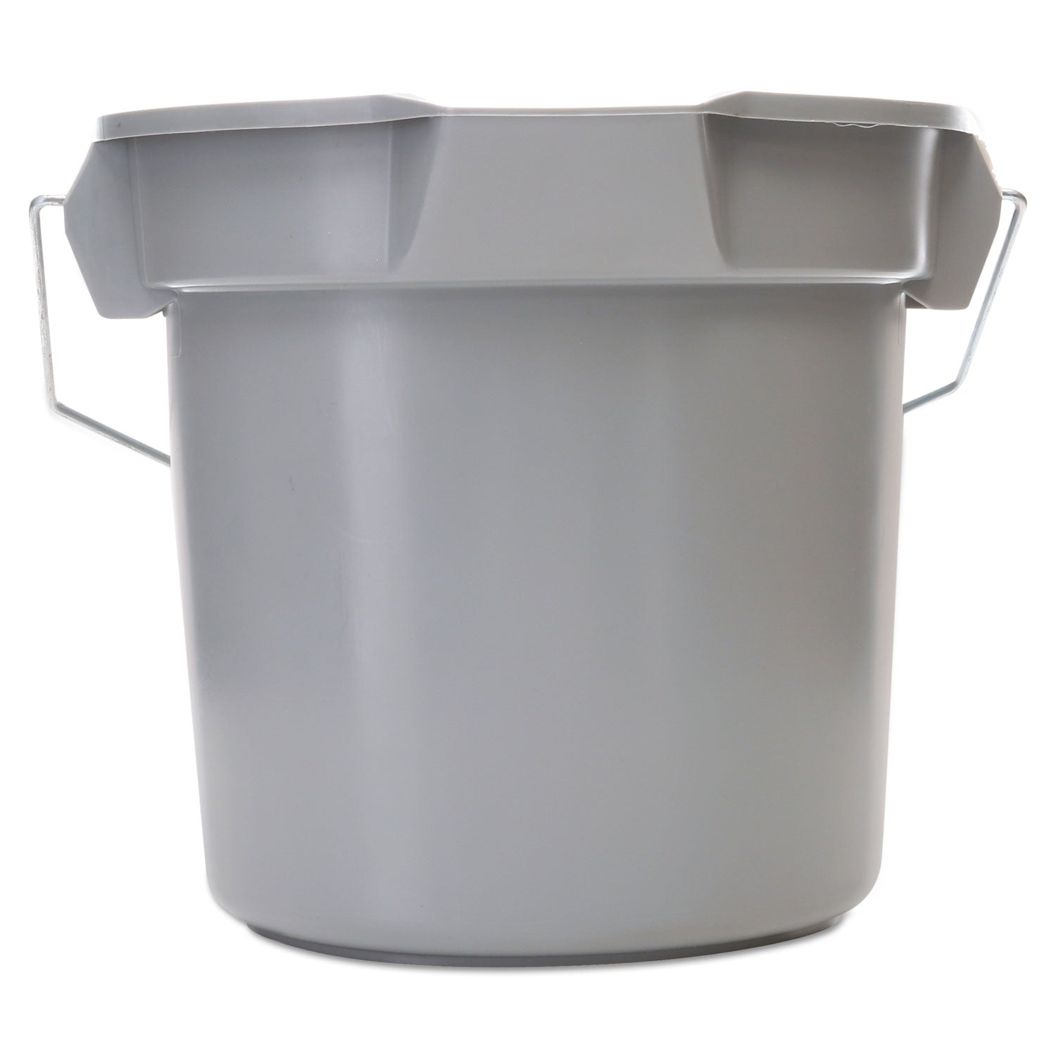 Rubbermaid® Commercial 14 Quart Round Utility Bucket, Plastic, Gray, 12" dia