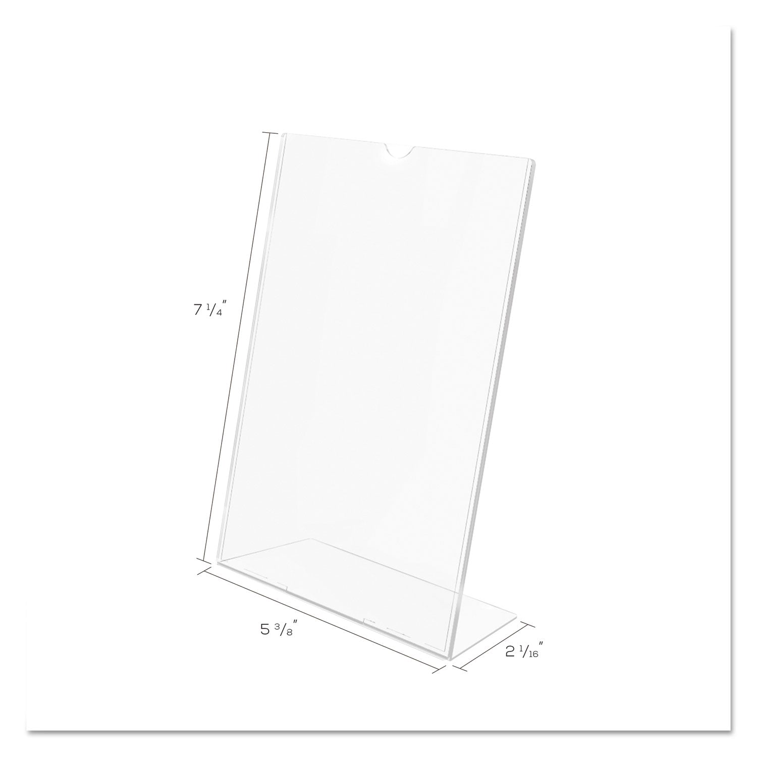 deflecto® Superior Image Slanted Sign Holder, Portrait, 5 X 7 Insert, Clear