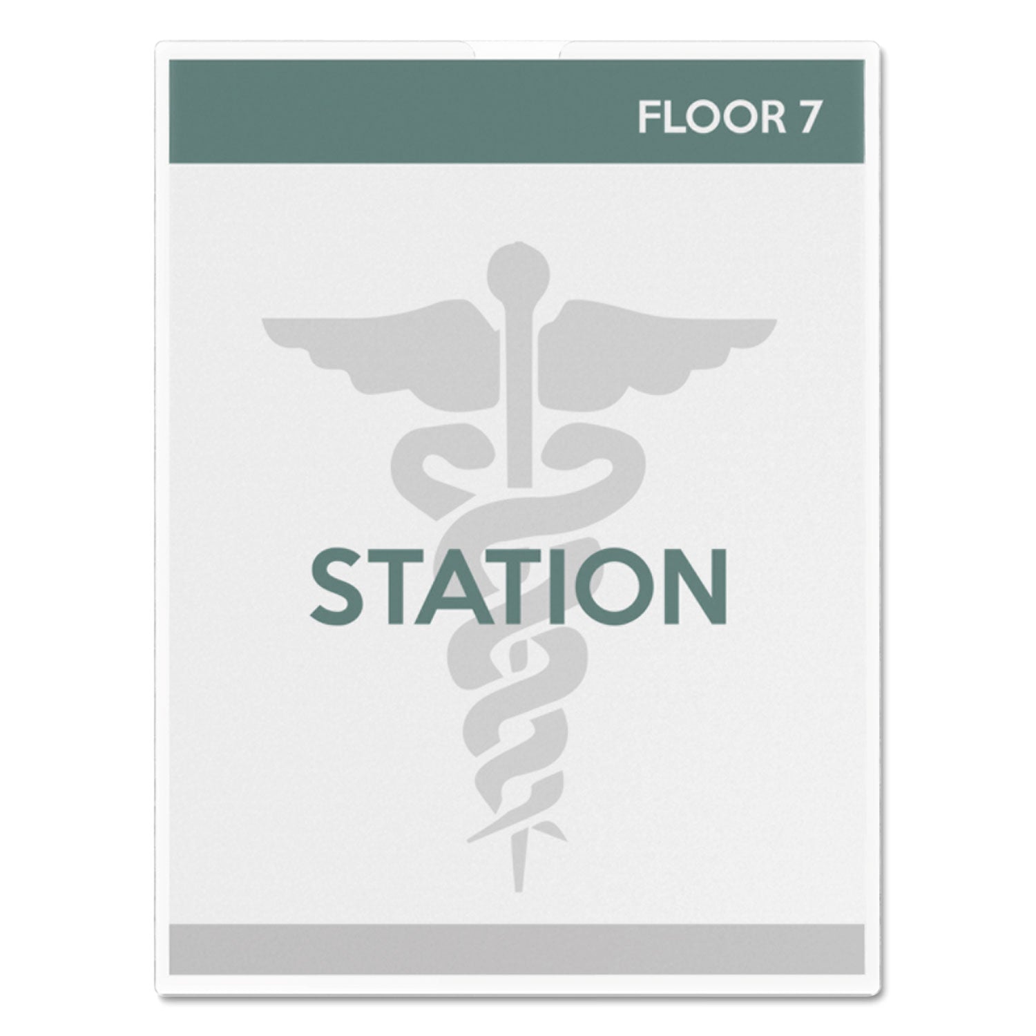 deflecto® Superior Image Cubicle Sign Holder, 8.5 x 11 Insert, Clear