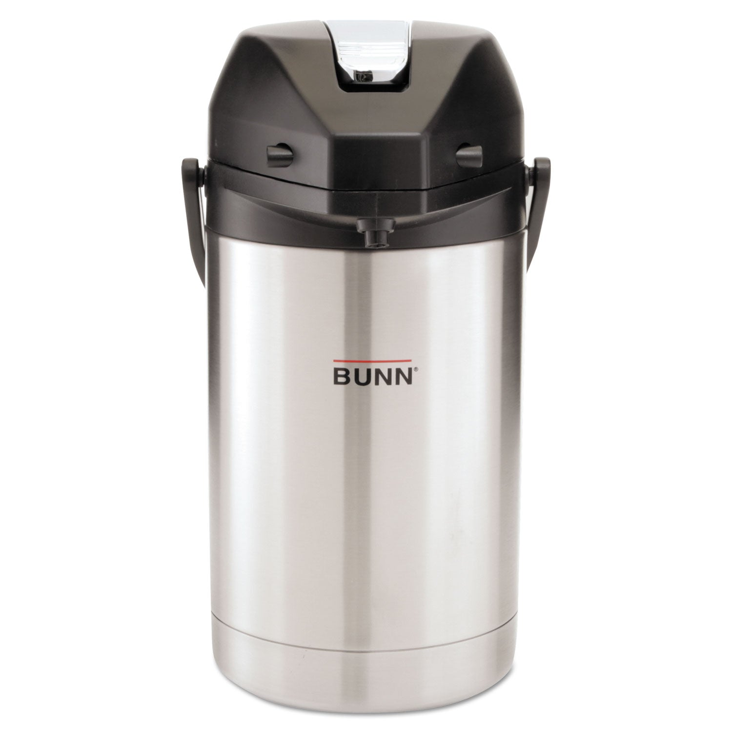 BUNN® 2.5 Liter Lever Action Airpot, Stainless Steel/Black