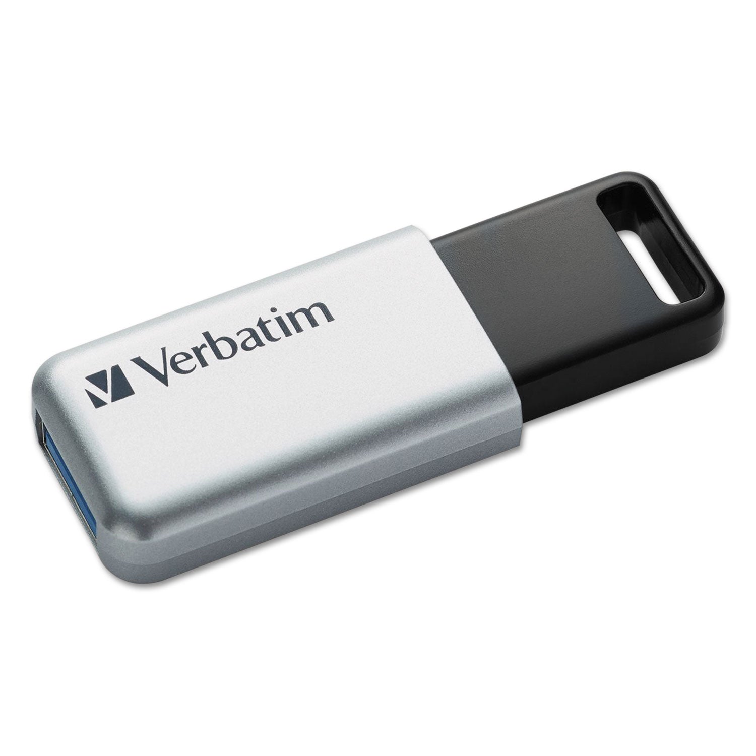 Verbatim® Store 'n' Go Secure Pro Usb Flash Drive With Aes 256 Encryption, 64 Gb, Silver
