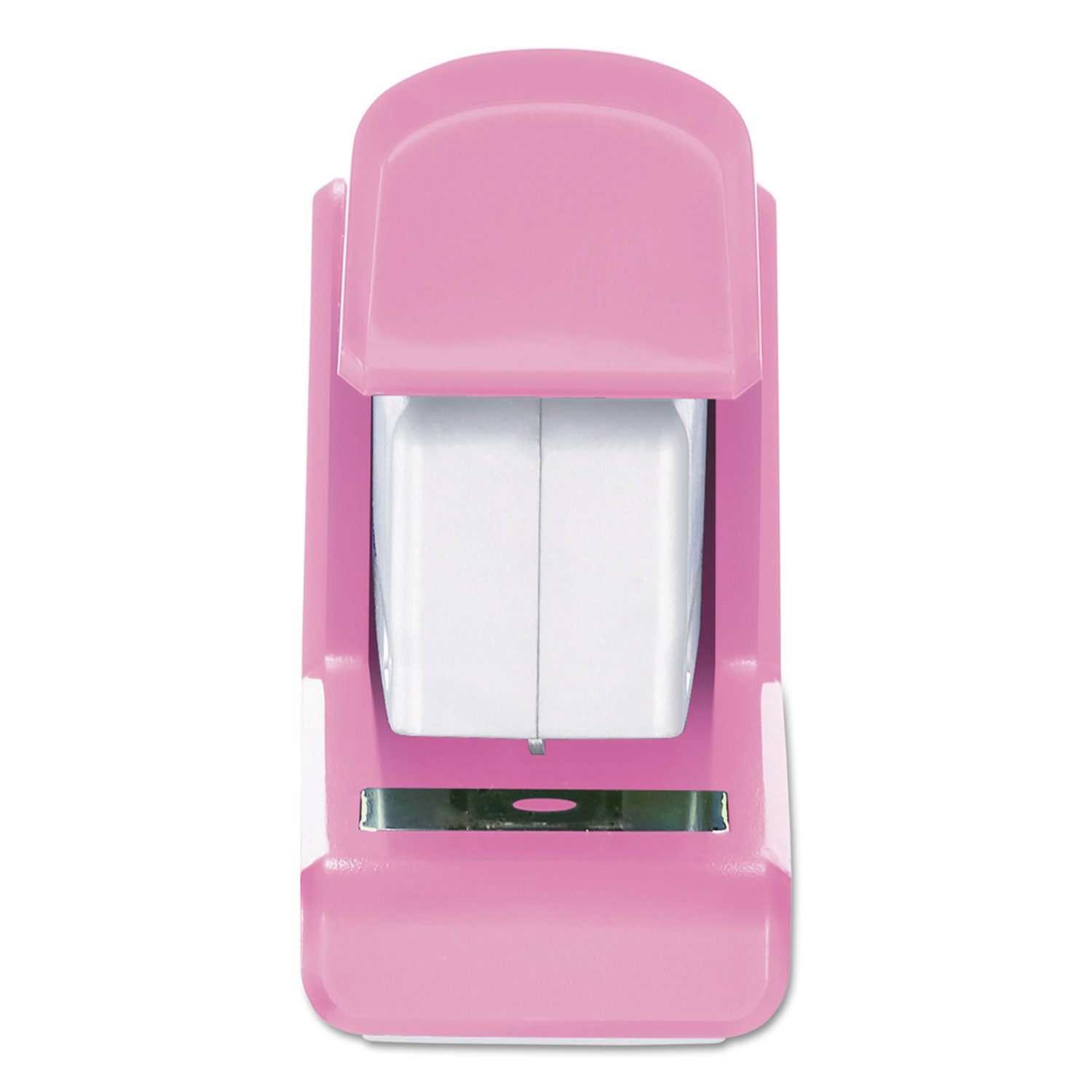 Bostitch® Incourage Spring-Powered Compact Stapler With Antimicrobial Protection, 20-Sheet Capacity, Pink/gray