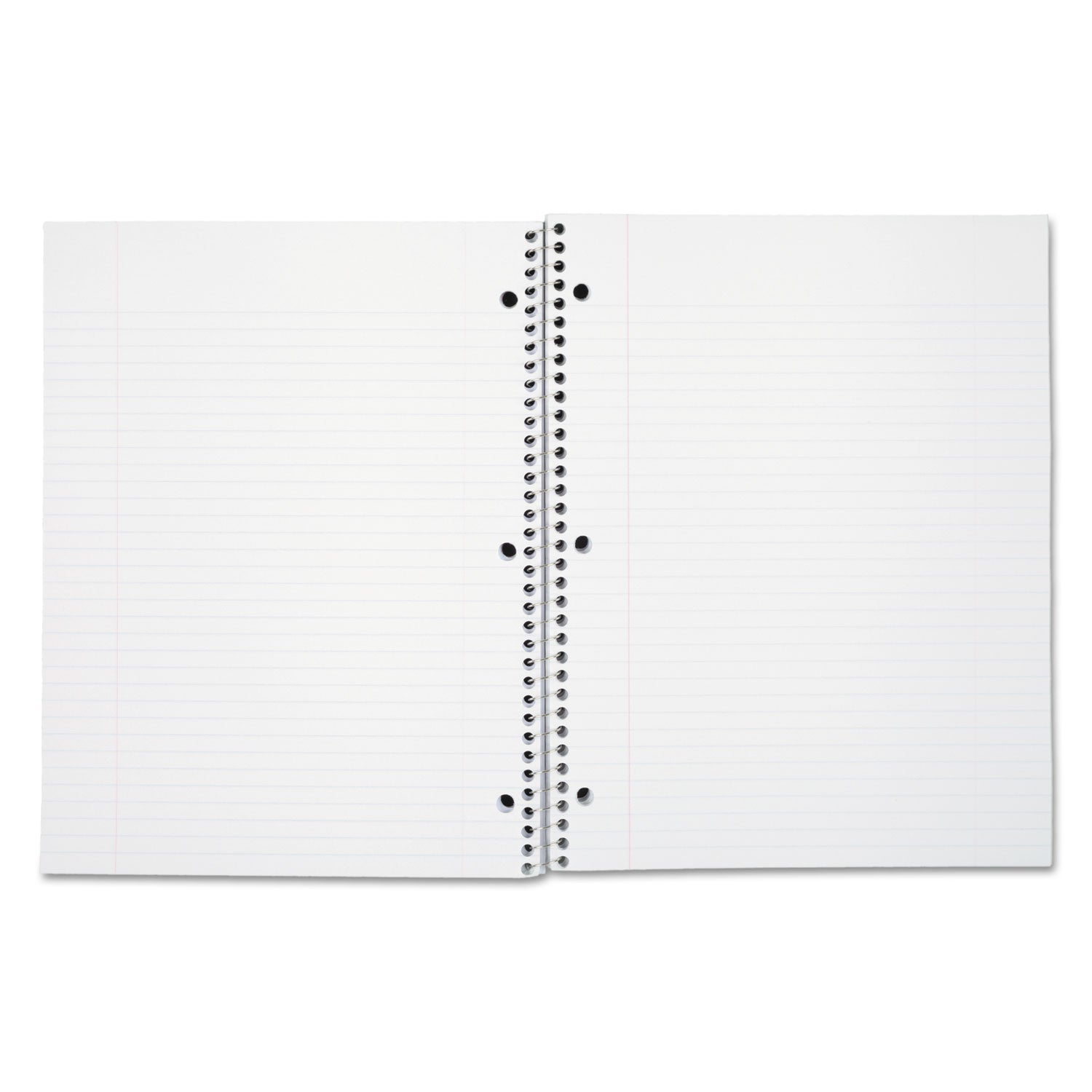 Mead® Spiral Notebook, 3-Hole Punched, 1-Subject, Medium/College Rule, Randomly Assorted Cover Color, (100) 11 x 8 Sheets