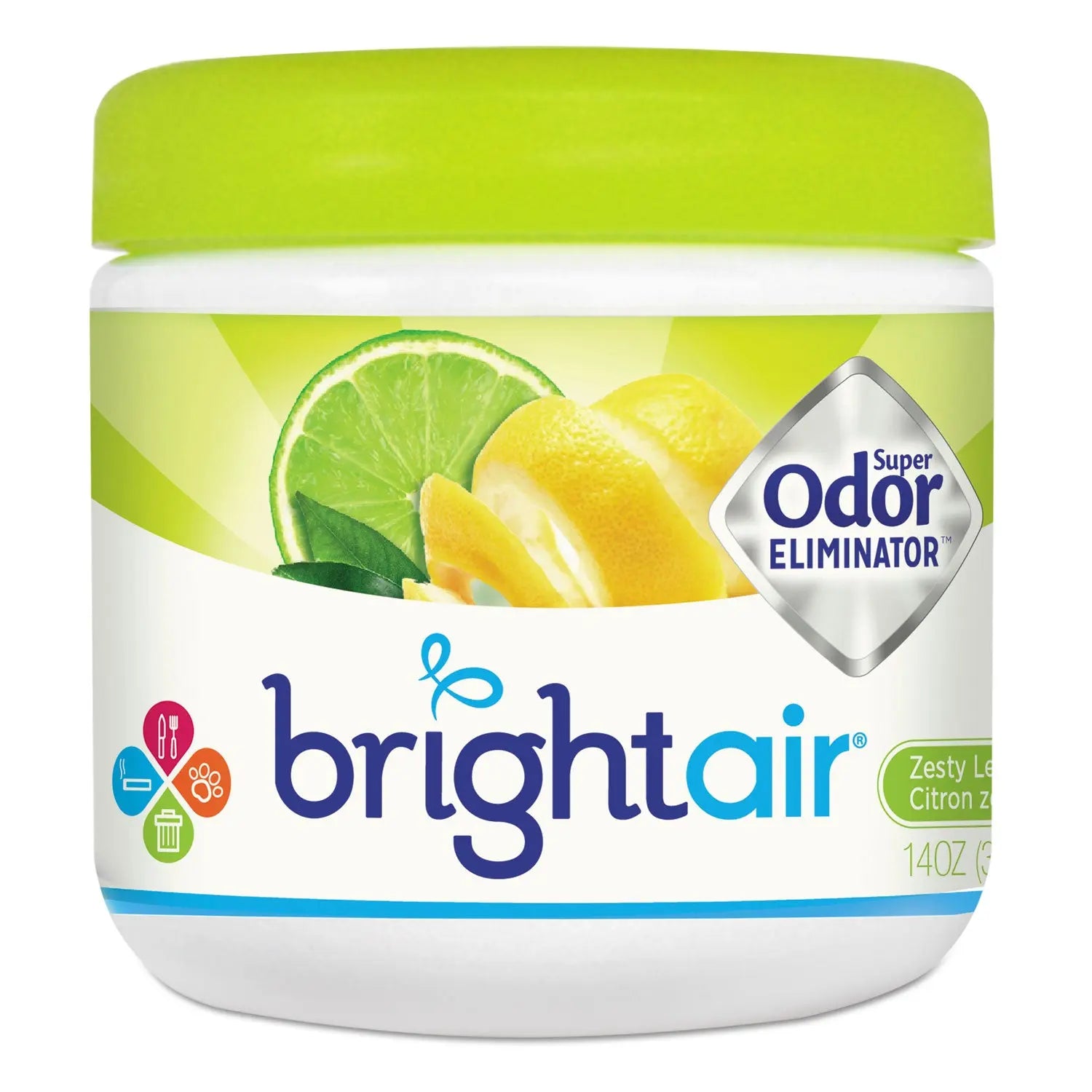 Super Odor Eliminator, Zesty Lemon and Lime, 14 oz Jar