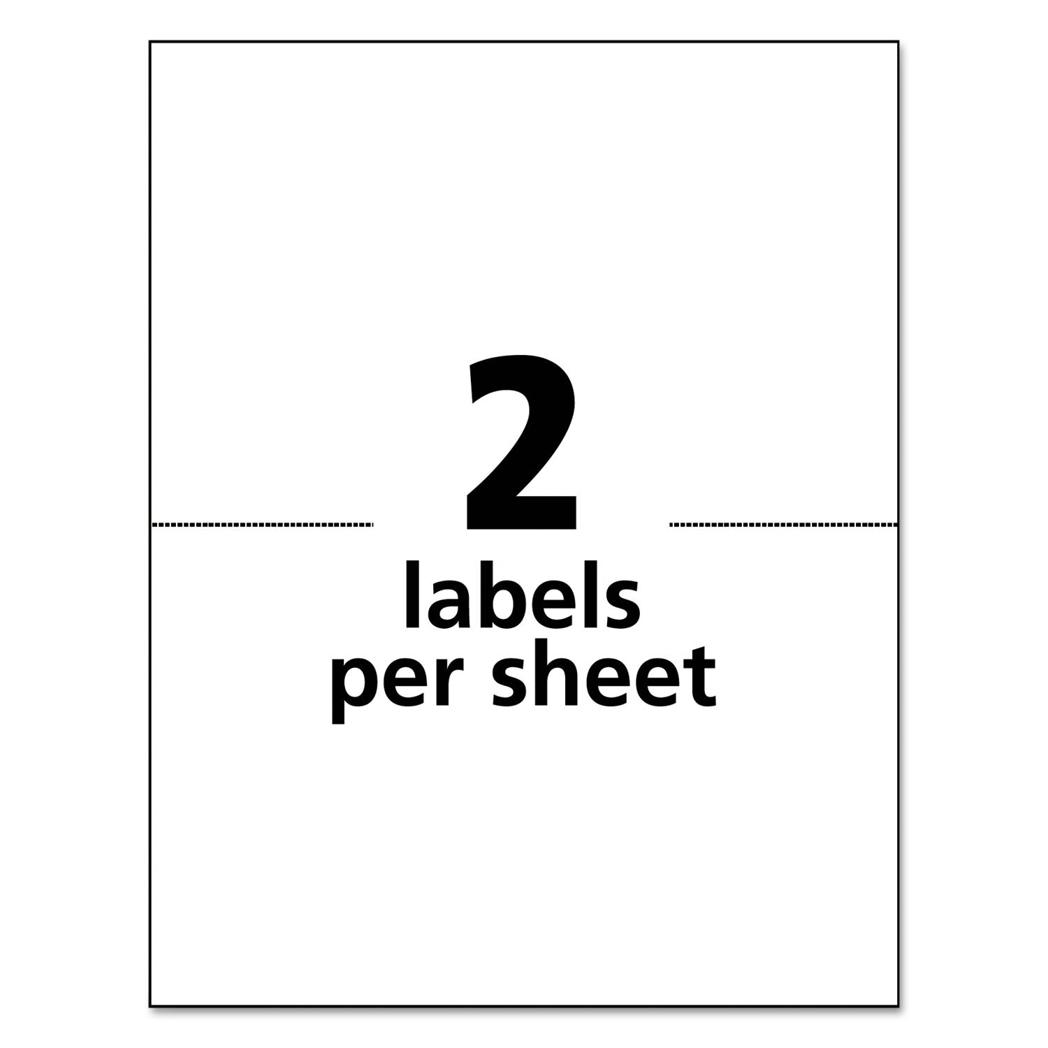 Avery® White Shipping Labels-Bulk Packs, Inkjet/laser Printers, 5.5 X 8.5, White, 2/sheet, 250 Sheets/box