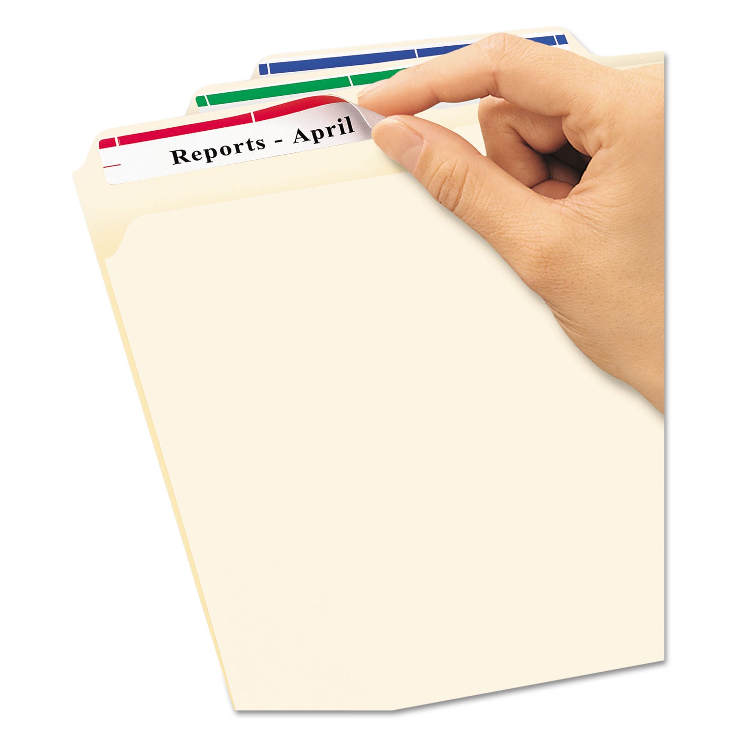 Avery® Removable File Folder Labels With Sure Feed Technology, 0.66 X 3.44, White, 30/sheet, 25 Sheets/pack