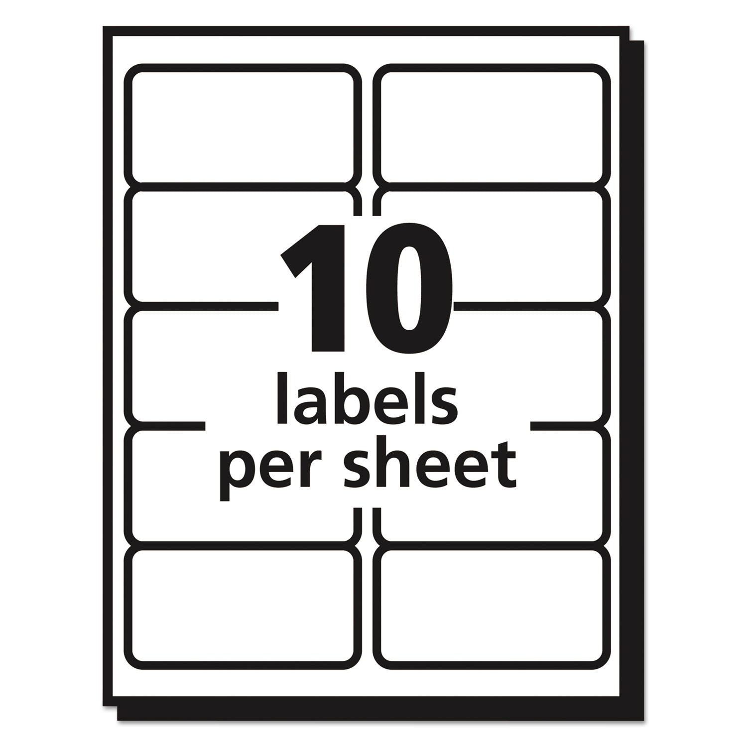 Avery® Matte Clear Easy Peel Mailing Labels W/ Sure Feed Technology, Laser Printers, 2 X 4, Clear, 10/sheet, 10 Sheets/pack