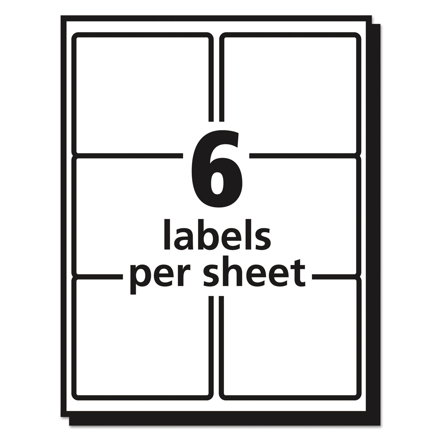 Avery® Matte Clear Easy Peel Mailing Labels W/ Sure Feed Technology, Laser Printers, 3.33 X 4, Clear, 6/sheet, 10 Sheets/pack
