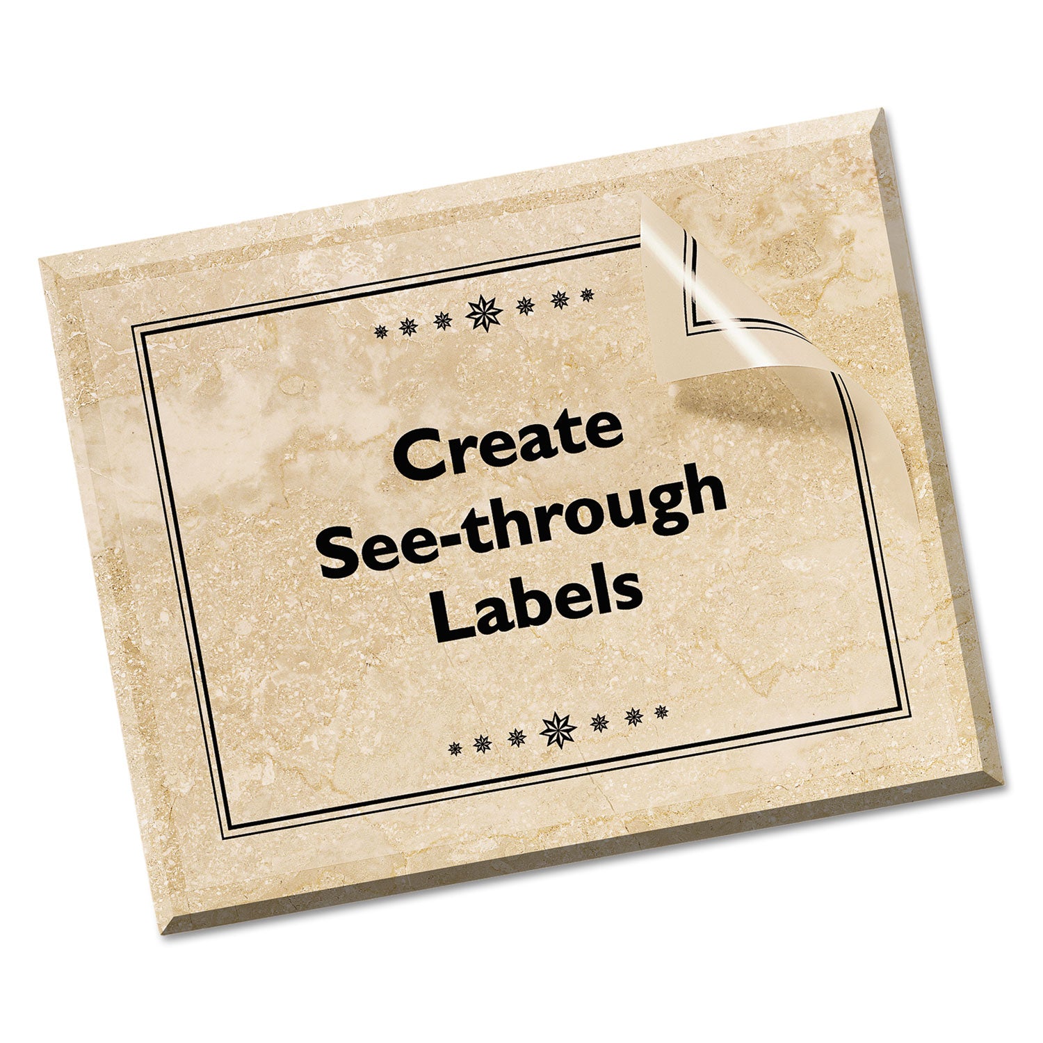 Avery® Matte Clear Shipping Labels, Inkjet Printers, 8.5 X 11, Clear, 10/pack