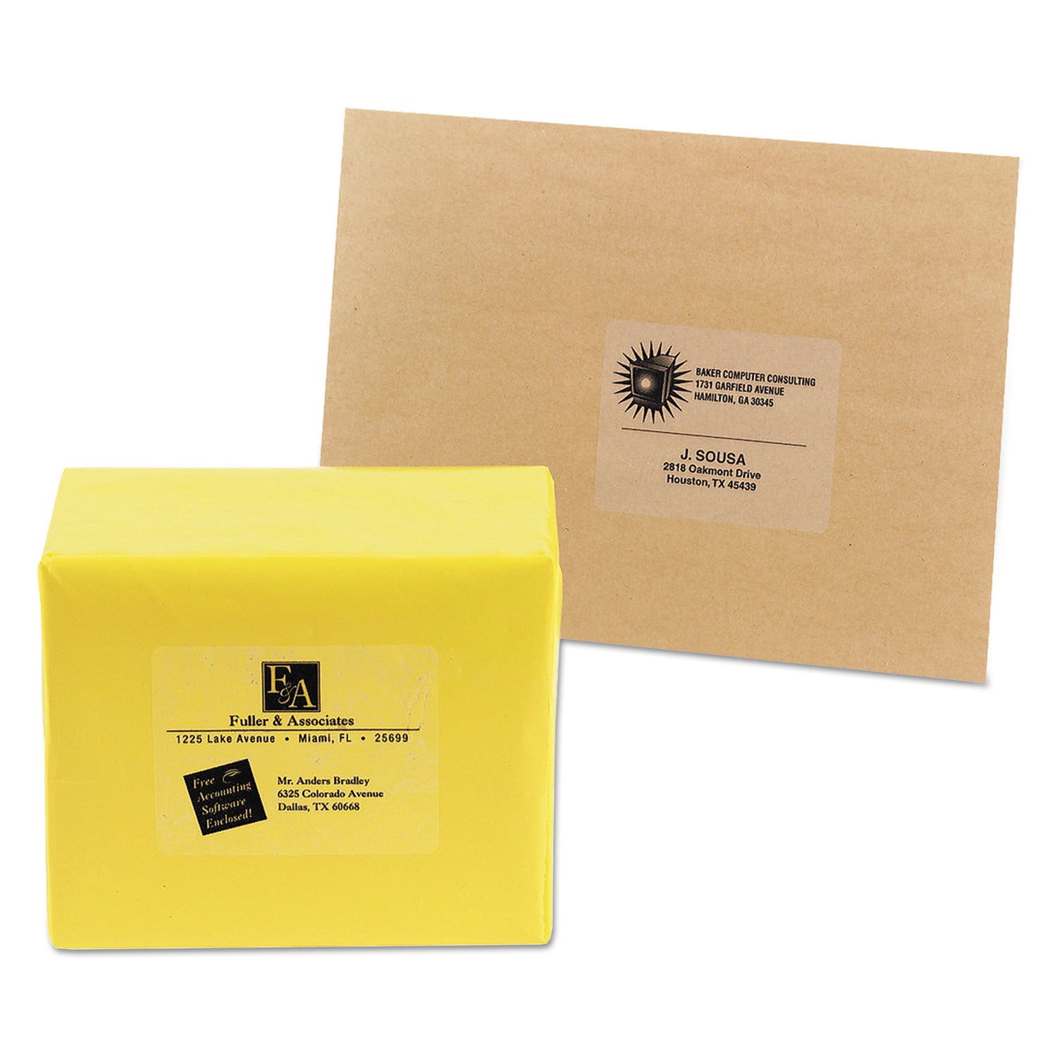 Avery® Matte Clear Easy Peel Mailing Labels W/ Sure Feed Technology, Laser Printers, 3.33 X 4, Clear, 6/sheet, 50 Sheets/box