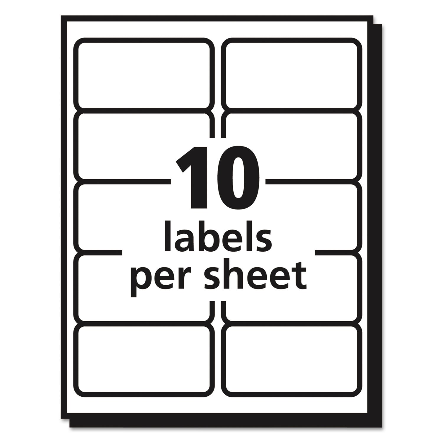 Avery® Matte Clear Easy Peel Mailing Labels W/ Sure Feed Technology, Inkjet Printers, 2 X 4, Clear, 10/sheet, 25 Sheets/pack