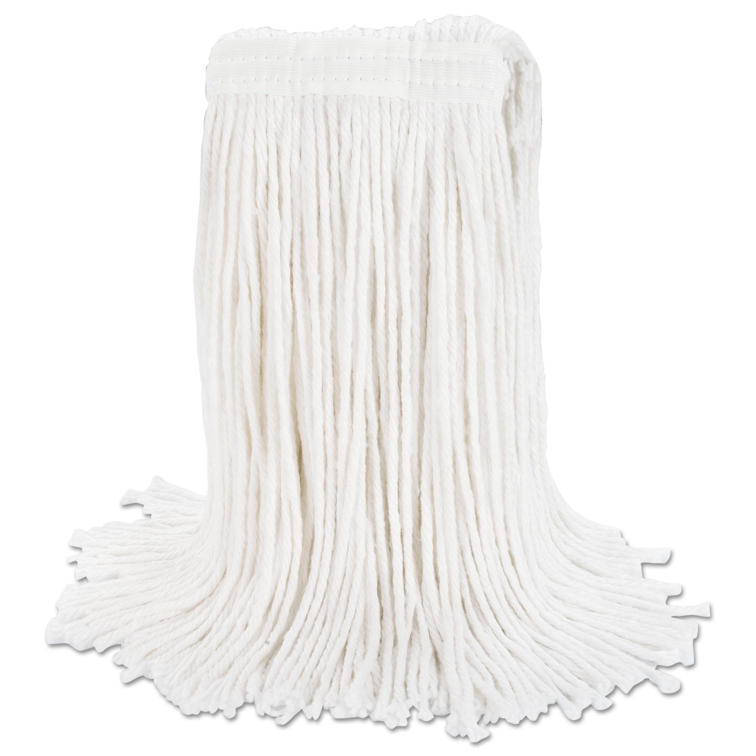 Boardwalk® Cut-End Wet Mop Head, Rayon, No. 20, White