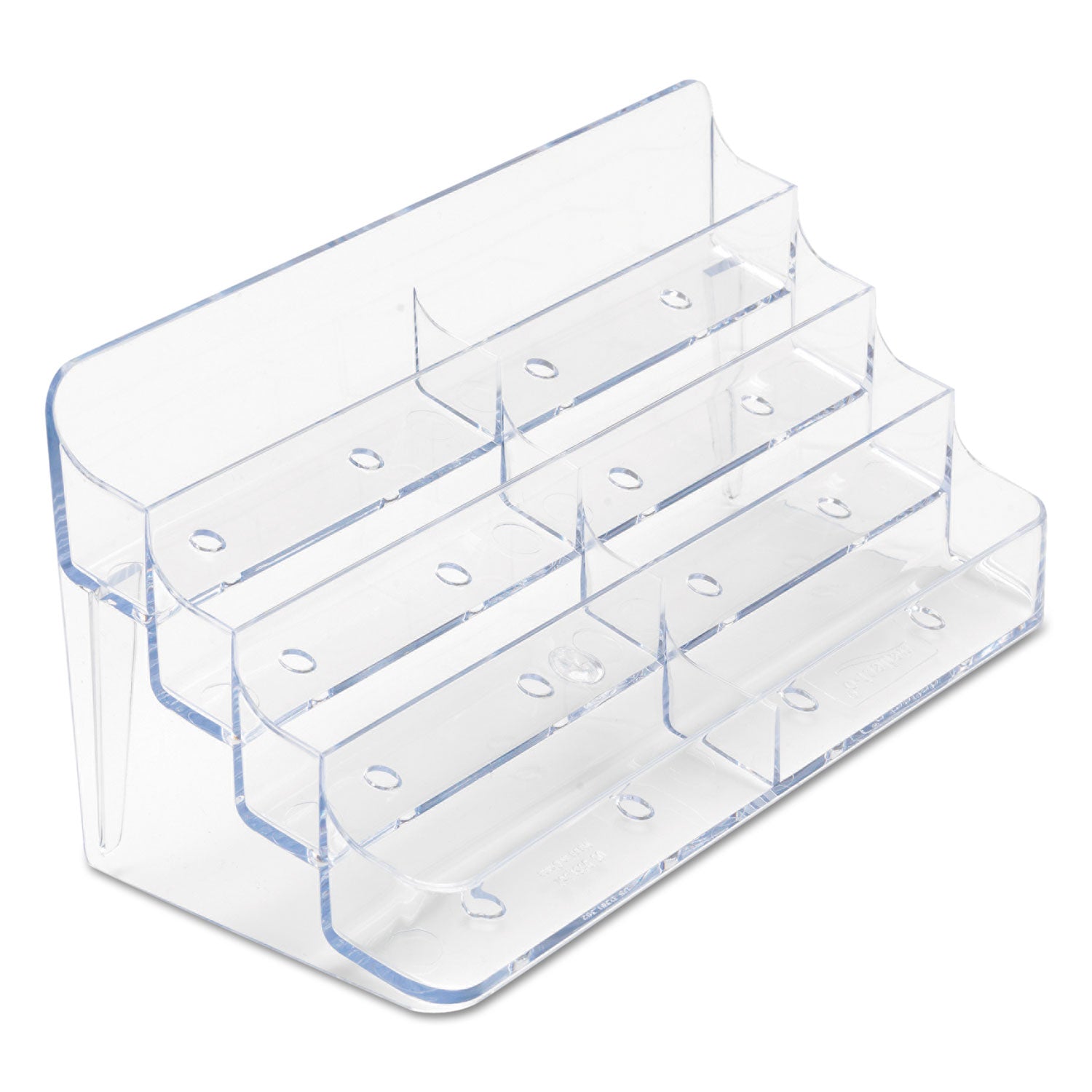 deflecto® 8-Pocket Business Card Holder, Holds 400 Cards, 7.78 X 3.5 X 3.38, Plastic, Clear