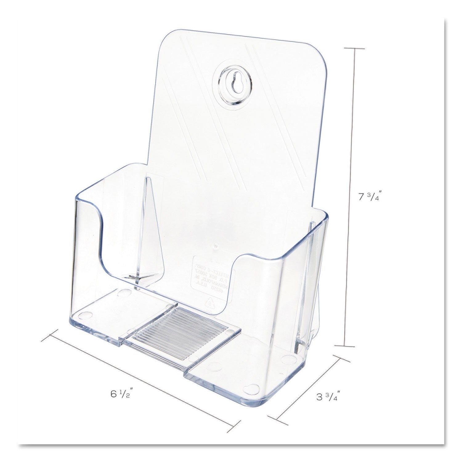 deflecto® Docuholder For Countertop/wall-Mount, Booklet Size, 6.5w X 3.75d X 7.75h, Clear