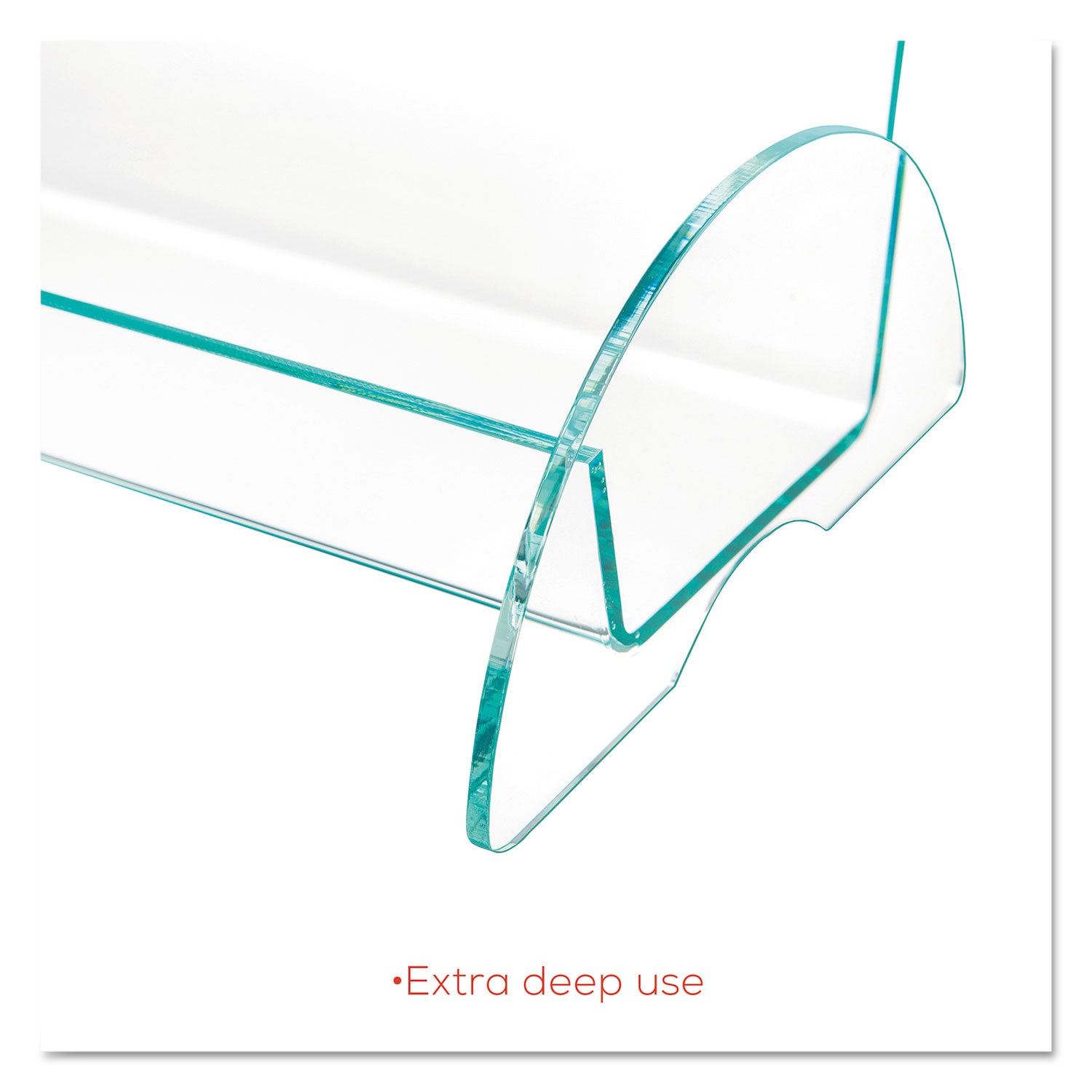 deflecto® Euro-Style Docuholder, Leaflet Size, 4.5w X 4.5d X 7.88h, Green Tinted