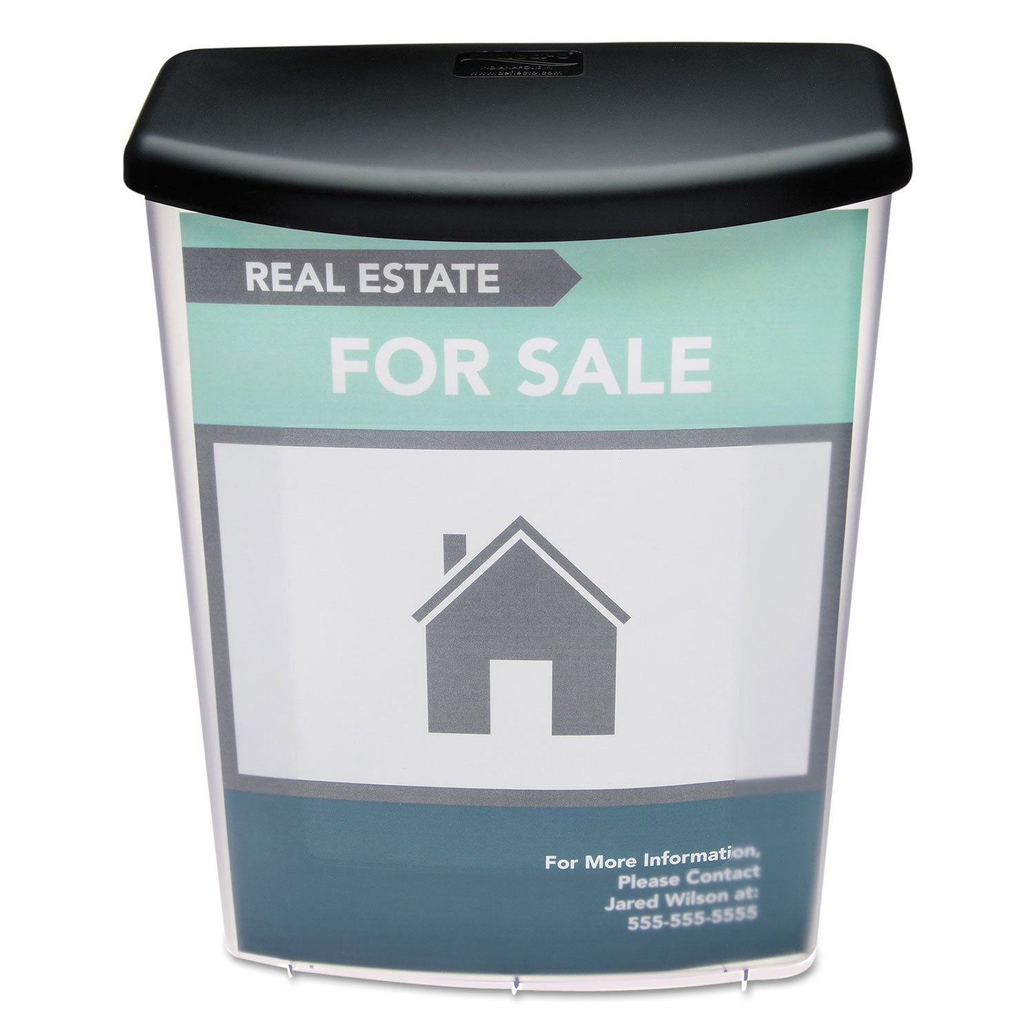 deflecto® Outdoor Literature Box, 10w X 4.5d X 13.13h, Clear/black