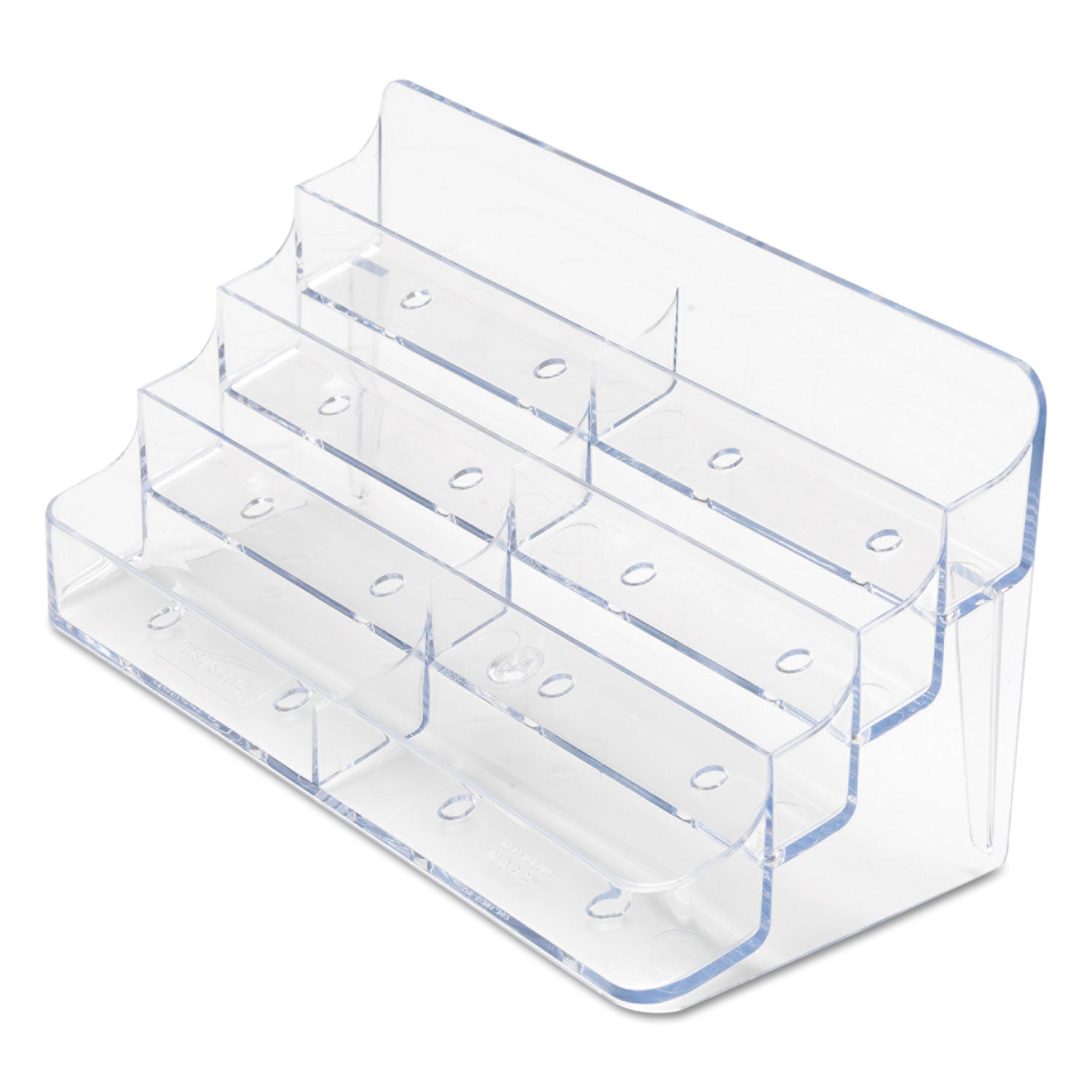 deflecto® 8-Pocket Business Card Holder, Holds 400 Cards, 7.78 X 3.5 X 3.38, Plastic, Clear