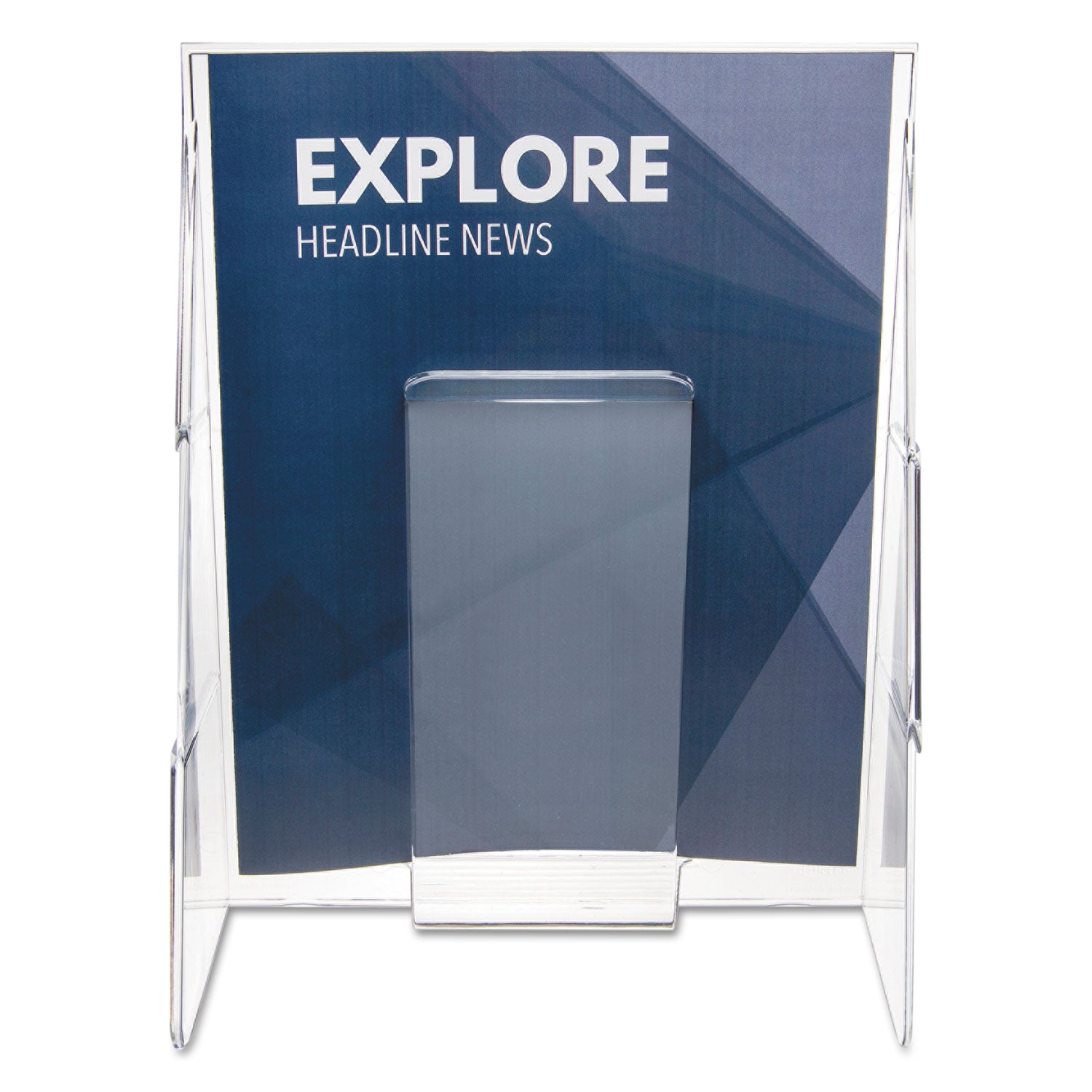 deflecto® Stand-Tall Wall-Mount Literature Rack, Magazine, 9.13w X 3.25d X 11.88h, Clear