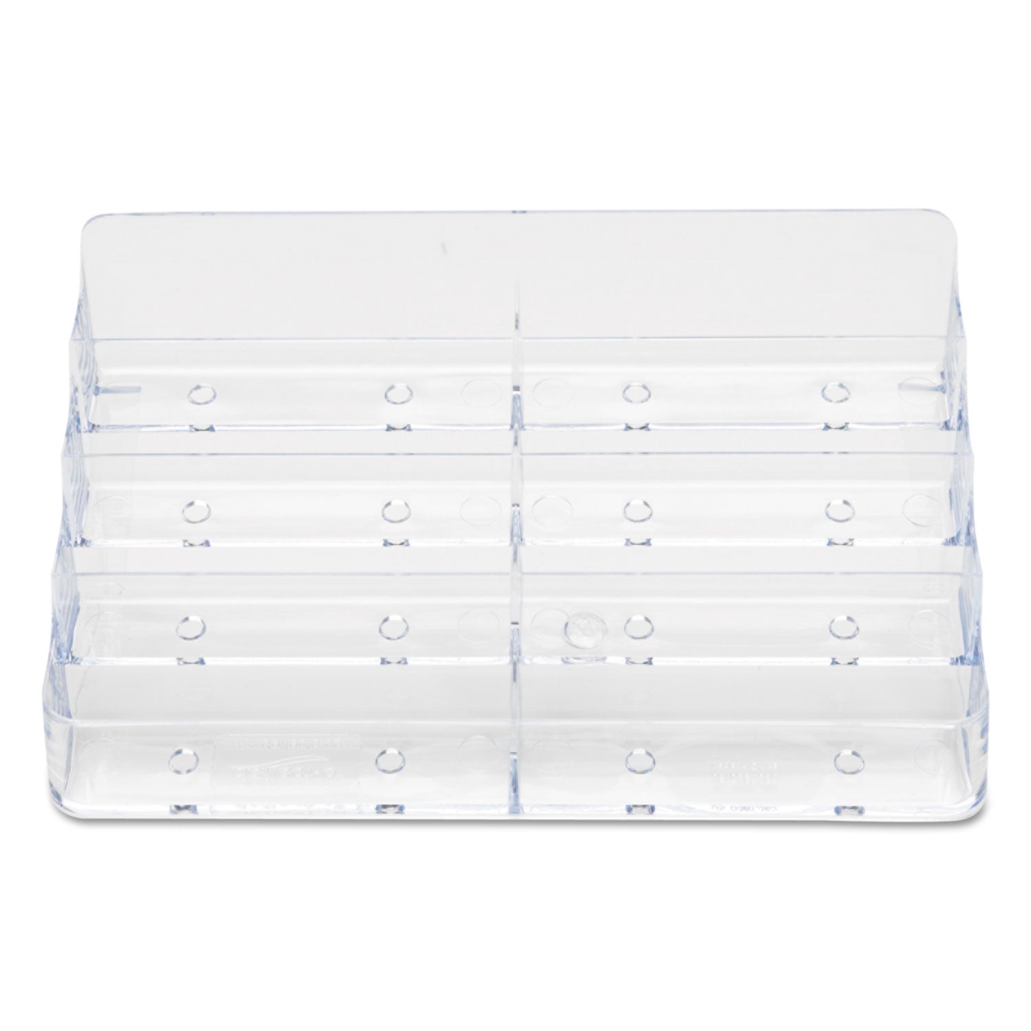deflecto® 8-Pocket Business Card Holder, Holds 400 Cards, 7.78 X 3.5 X 3.38, Plastic, Clear