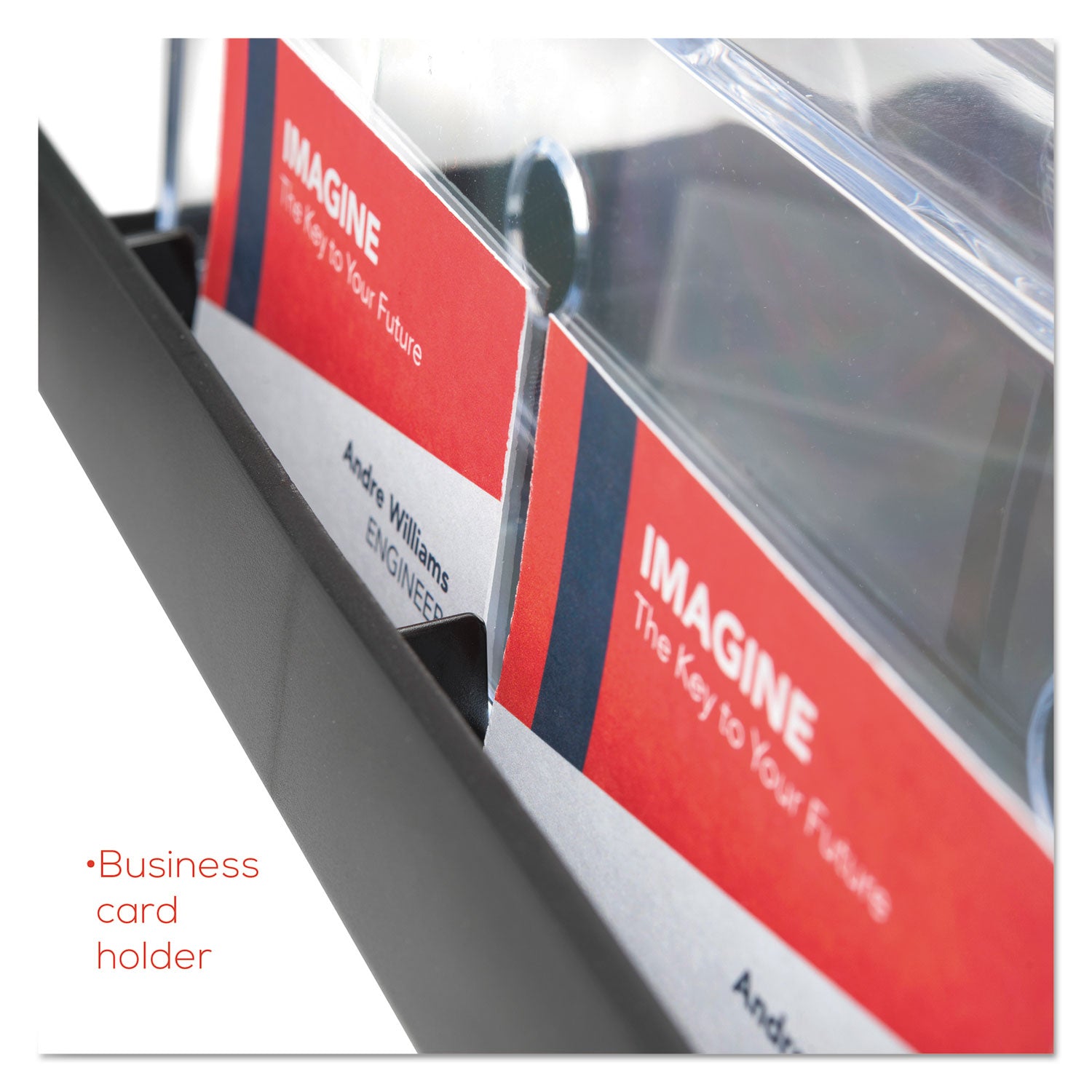 deflecto® 3-Tier Literature Holder, Leaflet Size, 11.25w x 6.94d x 13.31h, Black