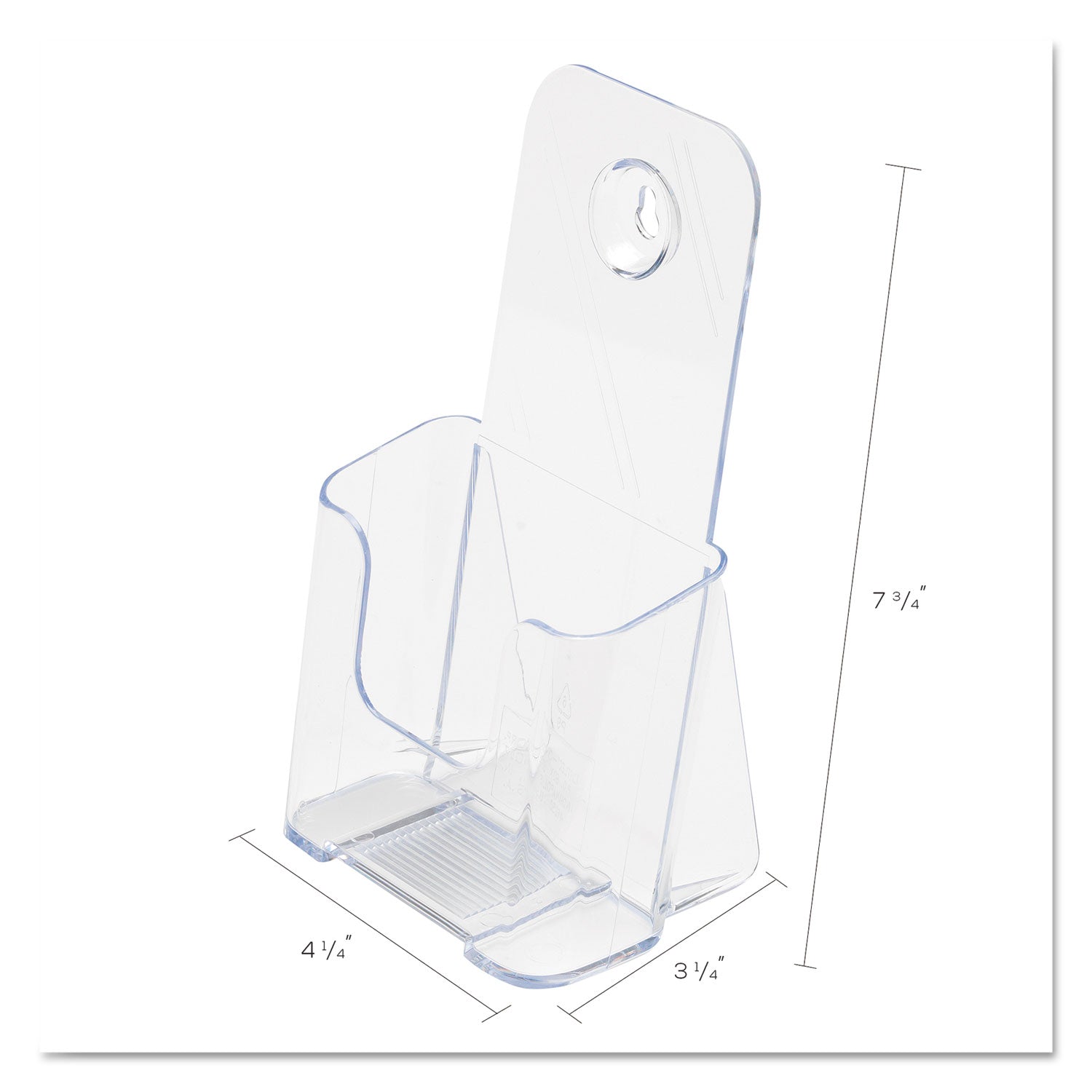 deflecto® Docuholder For Countertop/wall-Mount, Leaflet Size, 4.25w X 3.25d X 7.75h, Clear