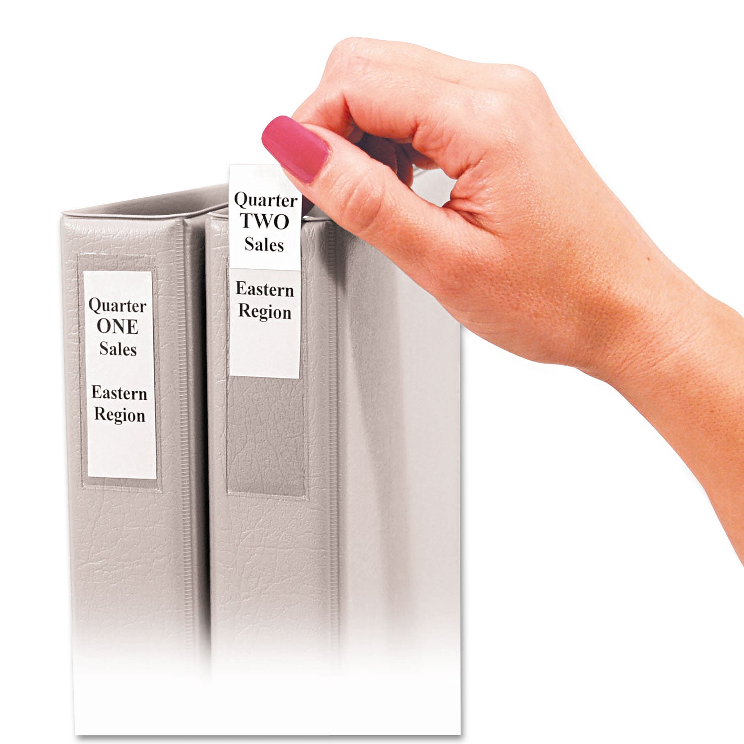 C-Line® Self-Adhesive Ring Binder Label Holders, Top Load, 1 x 2,81, Clear, 12/Pack