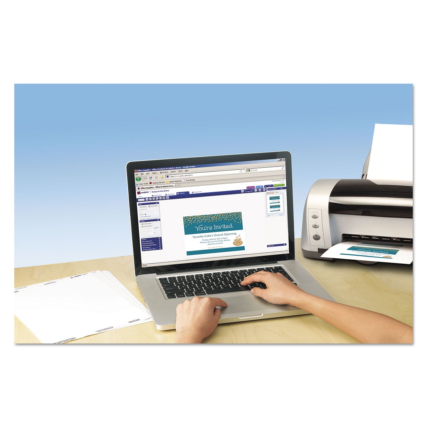 Avery® Note Cards With Matching Envelopes, Inkjet, 65lb, 4.25 X 5.5, Textured Uncoated White, 50 Cards, 2 Cards/sheet, 25 Sheets/box