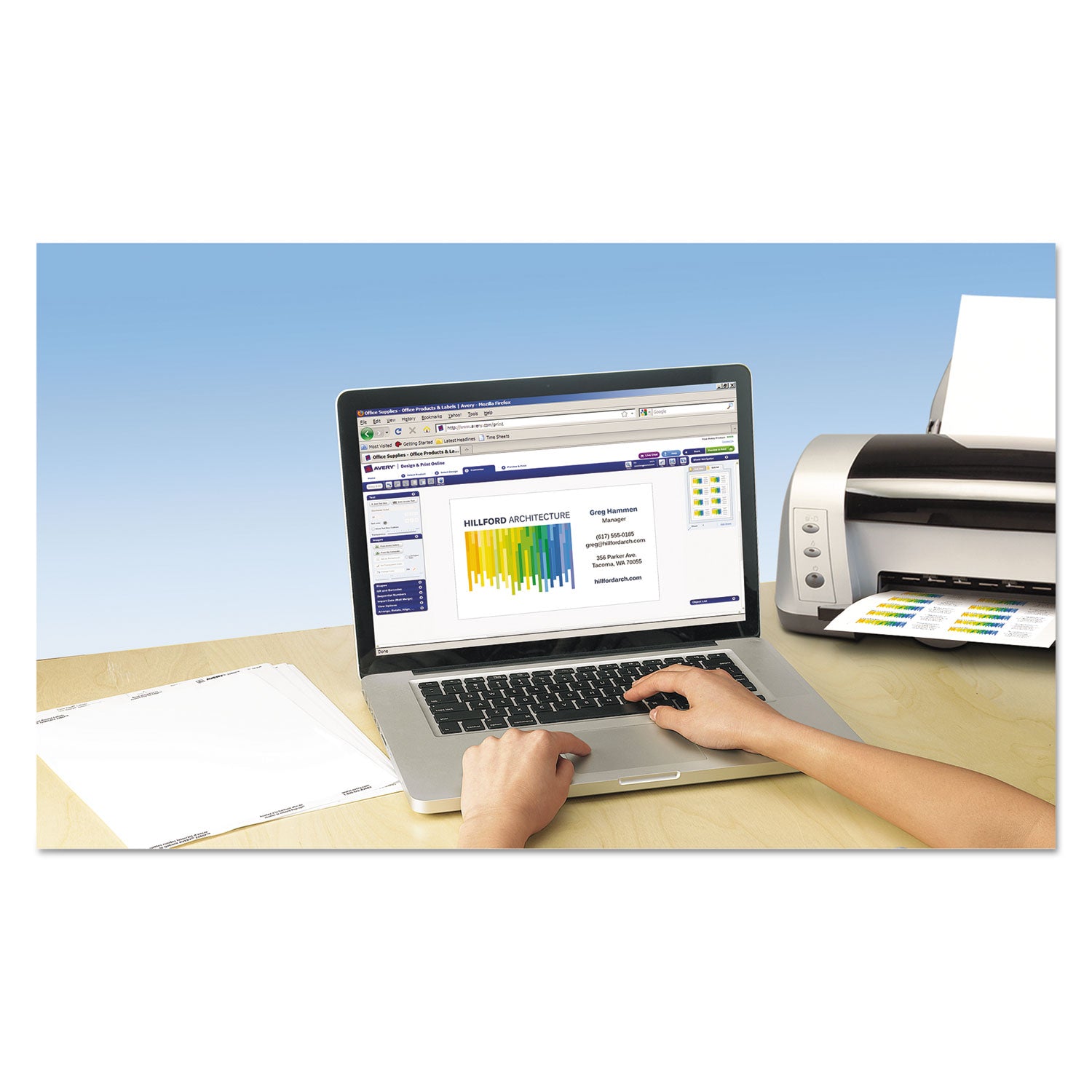 Avery® Clean Edge Business Cards, Laser, 2 X 3.5, White, 200 Cards, 10 Cards/sheet, 20 Sheets/pack