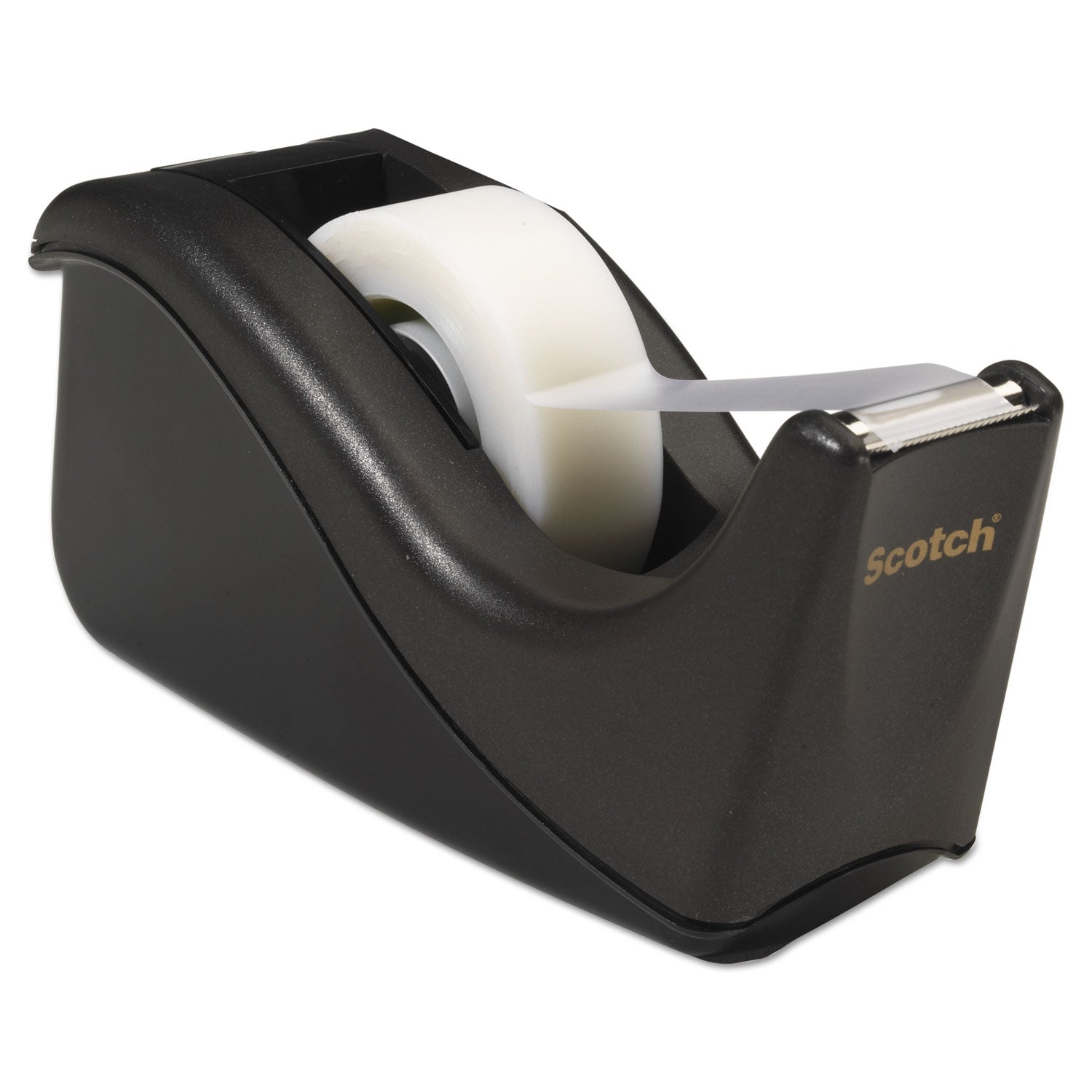 Scotch® Value Desktop Tape Dispenser, 1" Core, Two-Tone Black