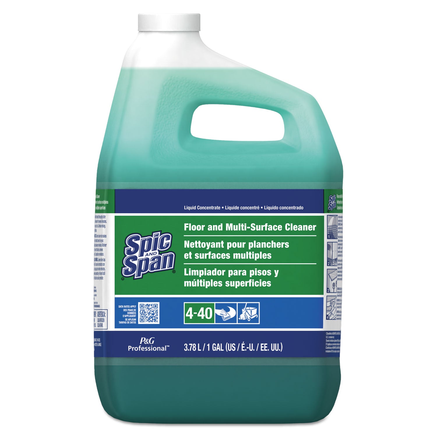 Spic and Span® Liquid Floor Cleaner, 1 Gal Bottle, 3/carton